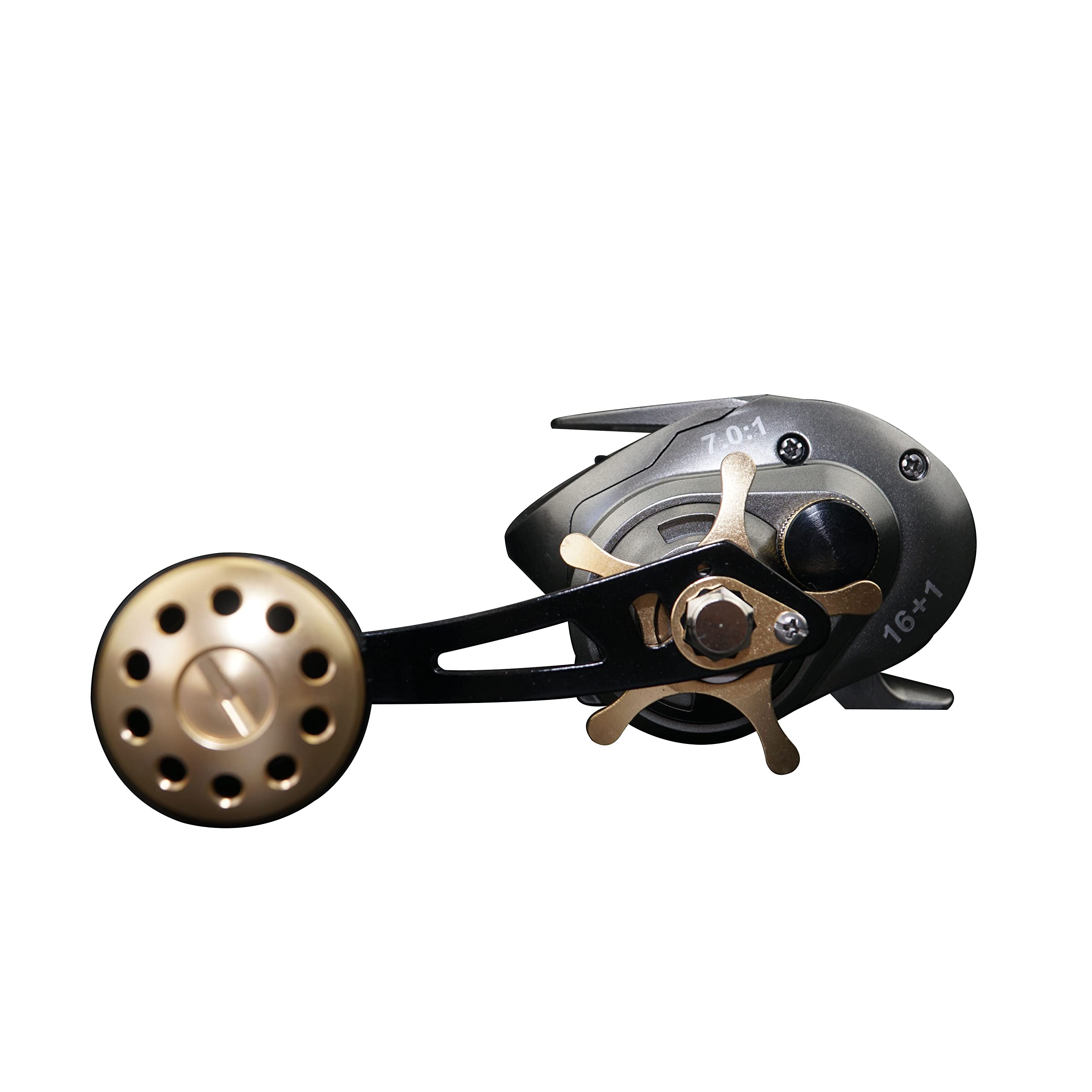 Hiumi Big Game Baitcasting Reels 33Lbs Max Drag Low Profile Baitcaster Fishing Reel