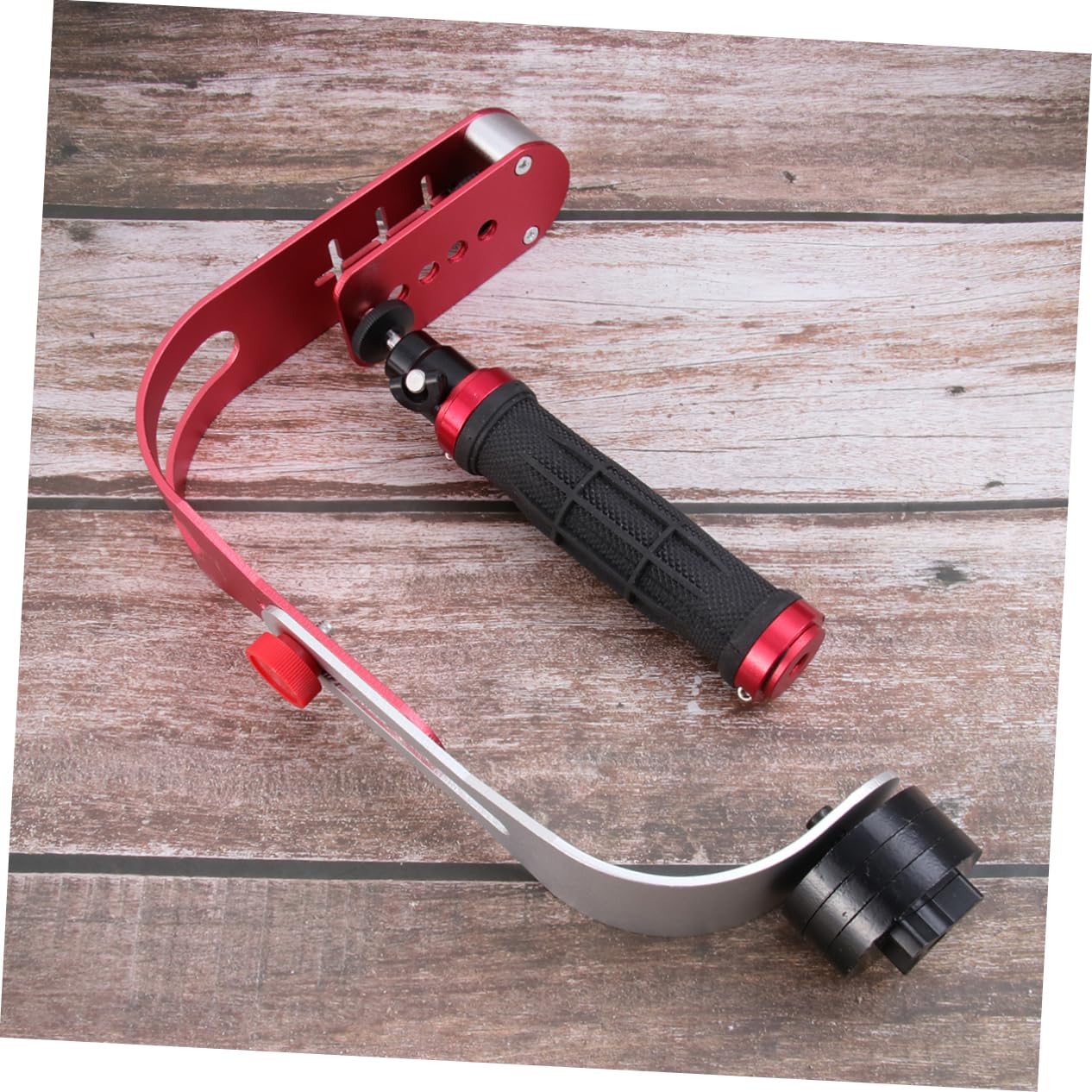 Veemoon Stabilizer For Camera Bow Type Handheld Stabilizer Red For Low Angle Videos Easy To Use