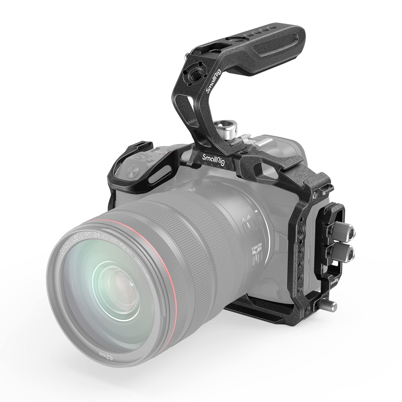 Smallrig R5 R5 C R6 Cage Kit For Canon R5 R5 C R6 Mirrorless Camera With Top Handle And Dedicated Cable Clamp, Aluminum Alloy Cage For Canon R5 R6 R5 C Camera 3234