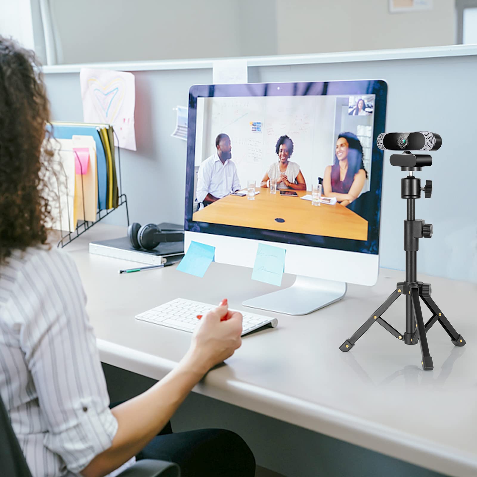 Bilione Webcam Tripod Stand, For Webcam C920 C922 C930E C920S C920 C615 C960 C920X, Extendable Stand For Desk, Lightweight Mini Webcam Tripod With 1/4" Thread