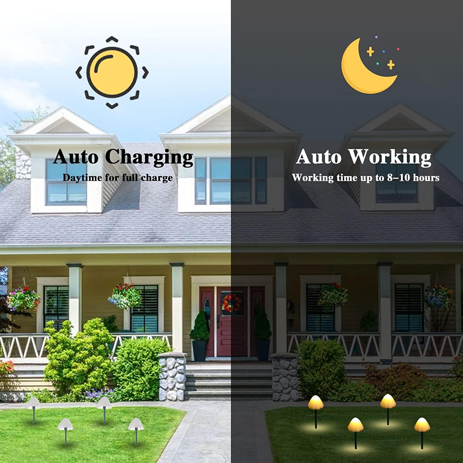 T4U888 30 Pcs Mushroom Solar Lights, 8 Modes Outdoor Fairy Lights With 8H Timer 800Mah Battery Waterproof Garden Light For Backyard Christmas(Warm White-1)