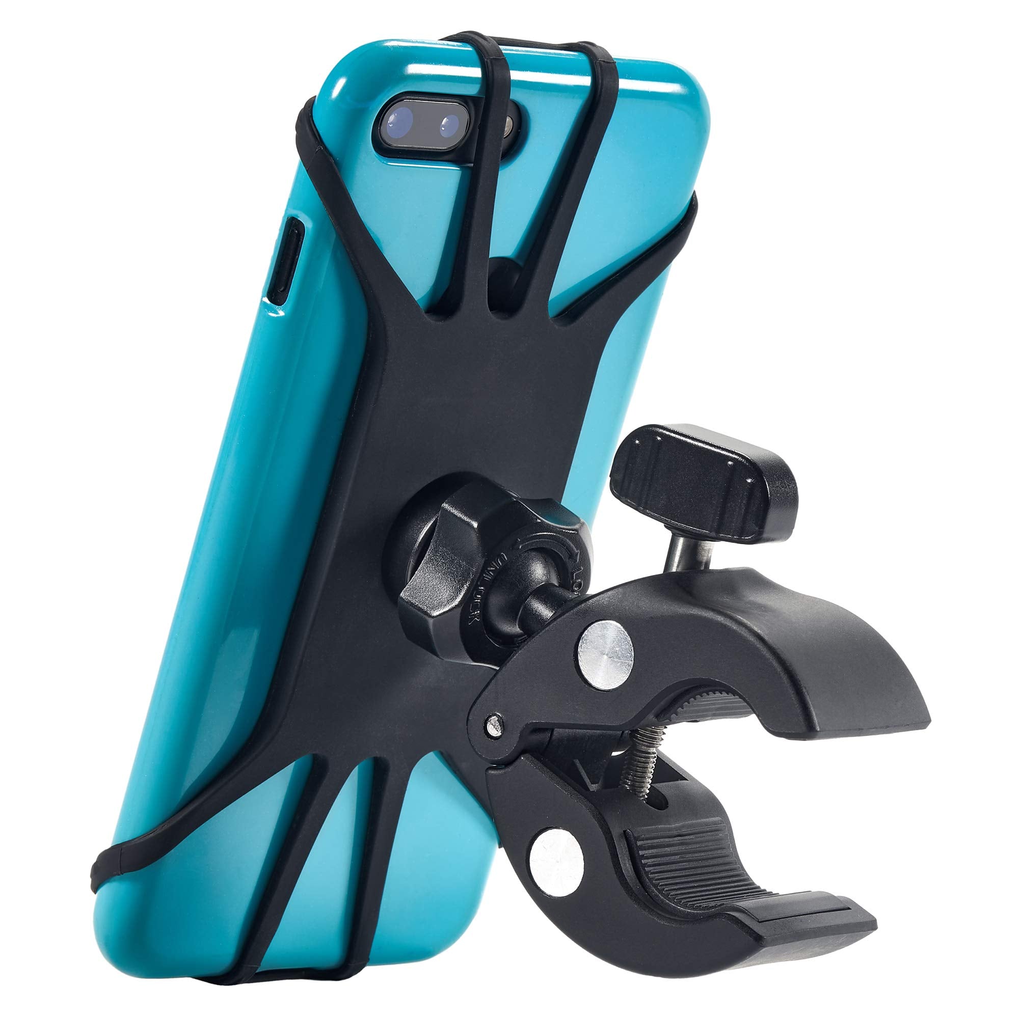 Caw.Car Accessories   Bicycle & Motorcycle Phone Mount - The Most Secure & Reliable Bike Phone Holder For Iphone, Samsung Or Any Smartphone. Stress-Resistant & Highly Adjustable. X10 To Safeness & Comfort