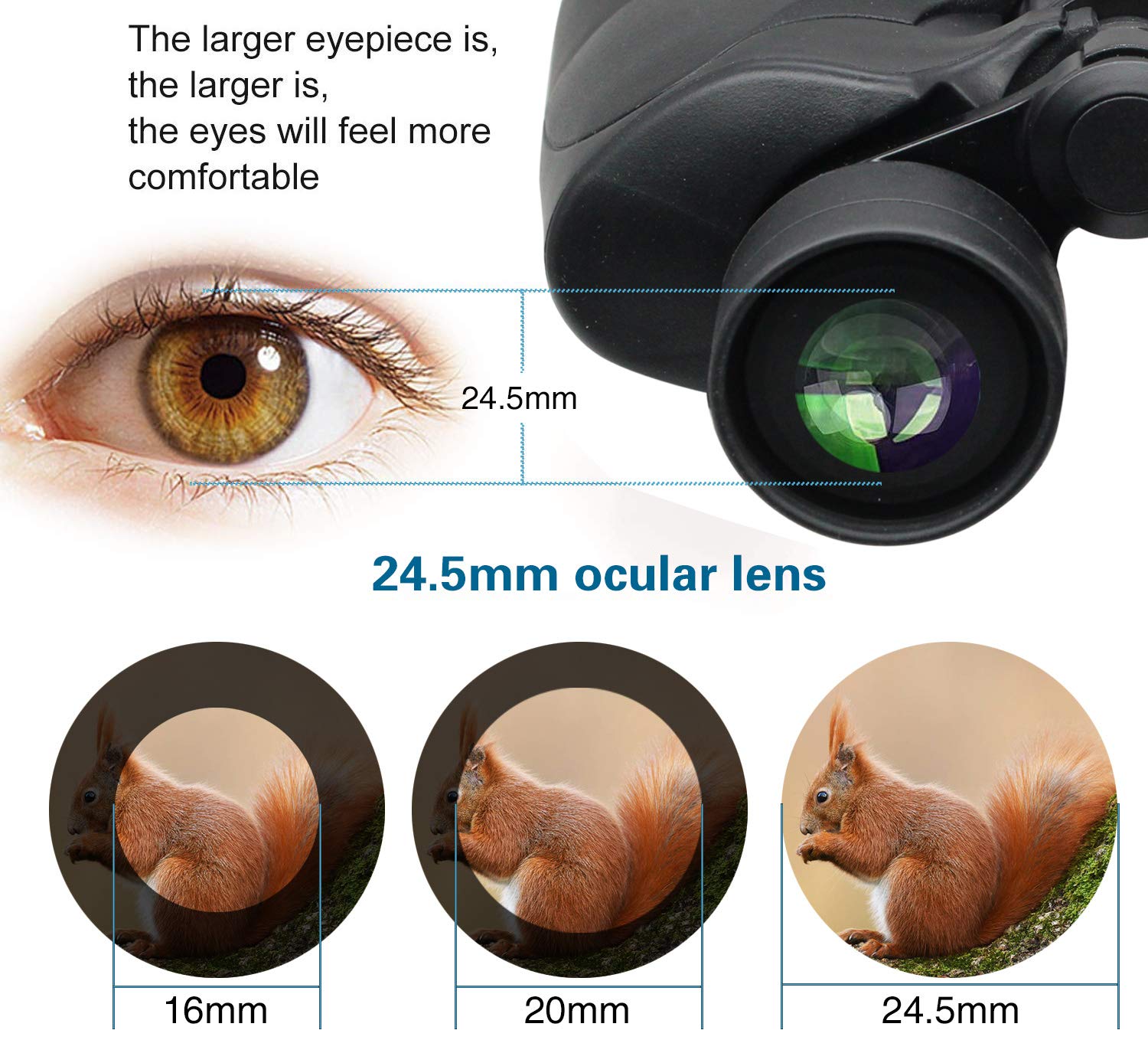 Nvshen Bak4 Prism Binoculars - 10X50, Night Vision, Waterproof, Adults Bird Watching Travel Concert - Fmc Lens, Case And Strap