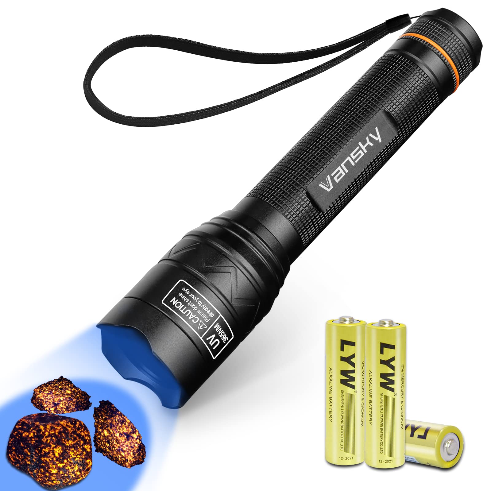 Vansky 【Recommend  365Nm And 12 Led 395Nm Blacklight Uv Flashlight Pet Urine Detector For Dog/Cat Urine, Dry Stains