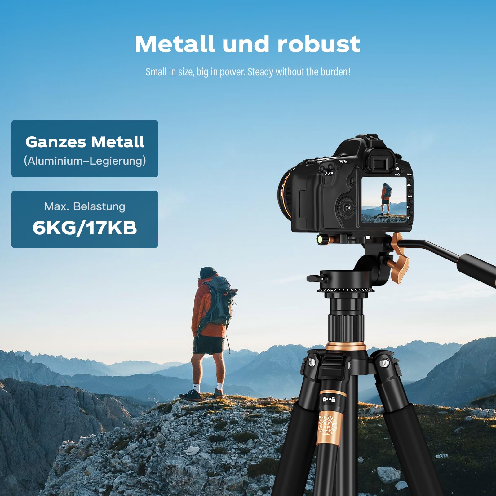 Soonpho Q-08S Heavy Duty Video Camera Tripod Fluid Drag Pan Head With Extended Handle For Dslr Camera,Camcorders,1/4 & 3/8 Inch Screw Sliding Plate 360 Degree Rotating Tripod Head