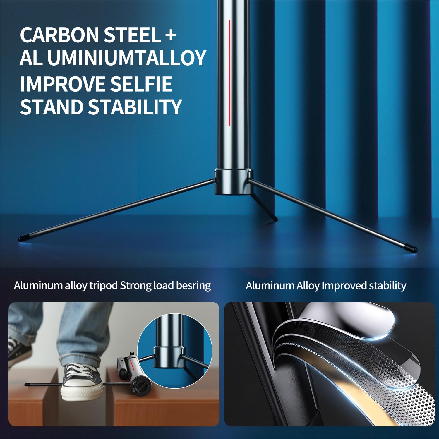 Stjiatu 72.8'' Auto Face Tracking Tripod 360 Rotation With Stand, 6 In 1 Selfie Stick Tripod With Fill Light, Tripod That Follows Your Movement, Content Creator Essentials, No App, For Video Recording, Tiktok