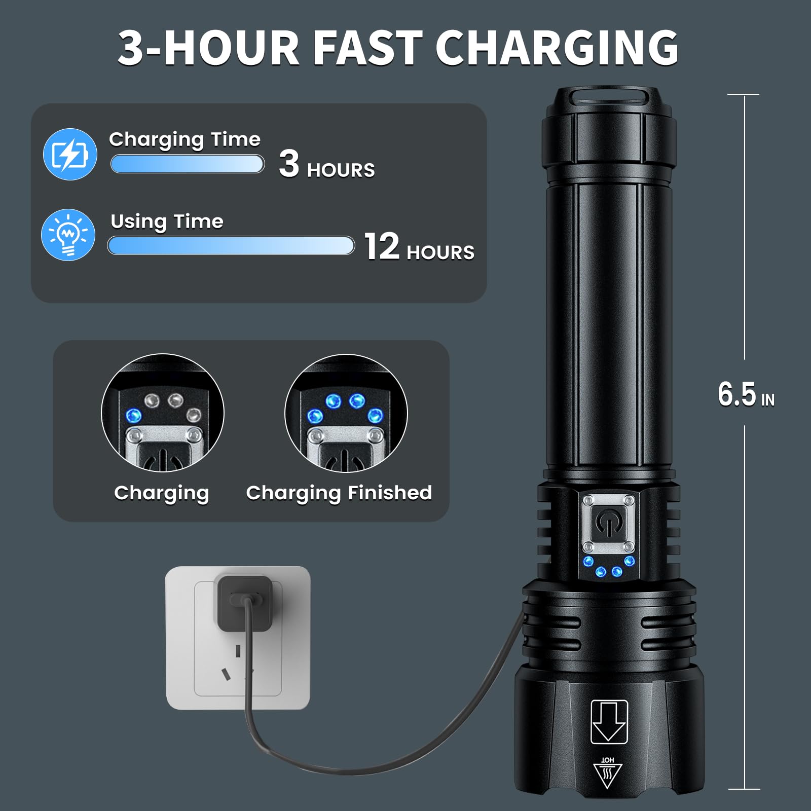 Lylting Rechargeable Led Flashlights High Lumens 2 Pack, 990,000 Lumen Super Bright Flashlight With Usb Cable, 5 Modes Powerful Flashlight Waterproof Flash Light For Home Camping