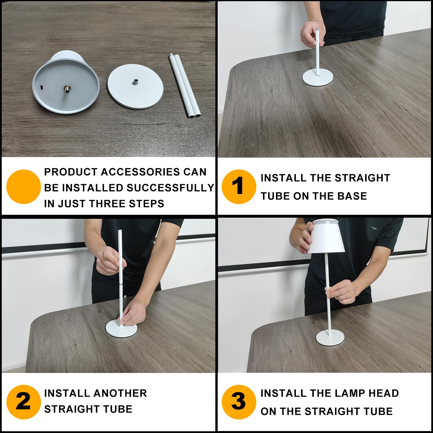 Lalaku Table Lamp Touch Rechargeable Lamps: 3 Colors Stepless Dimming 5000Mah Rechargeable Battery 4 Timing Ip54 Waterproof For Bedside Room (A, 2)