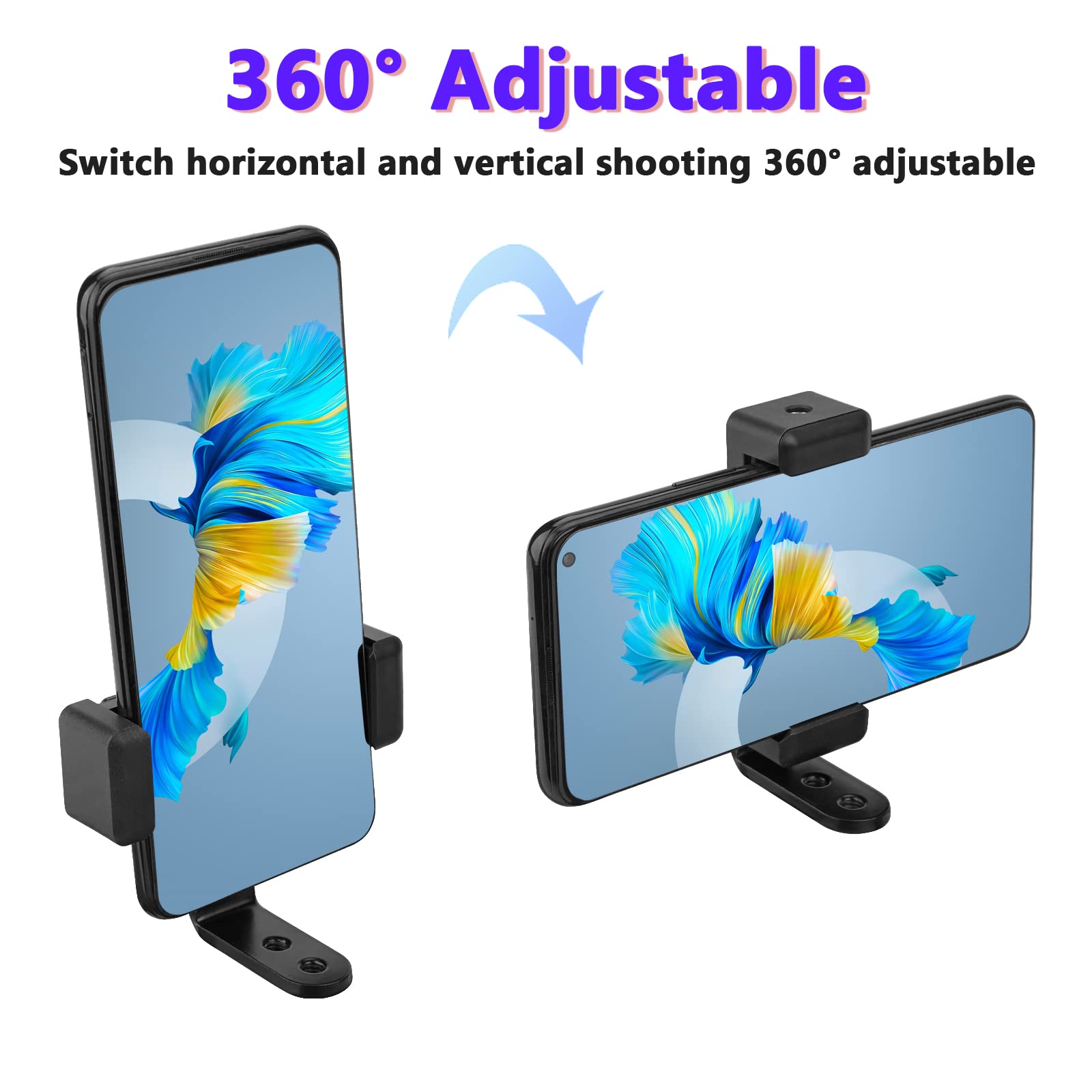 Geekria For Creators Smartphone Tripod Mount Adapter With 1/4 Inch Mount Screw, Phone Holder For Microphone Arm Stand, Tripods, Camera Stand, Compatible With Apple Íphone 16/16 Plus, 15