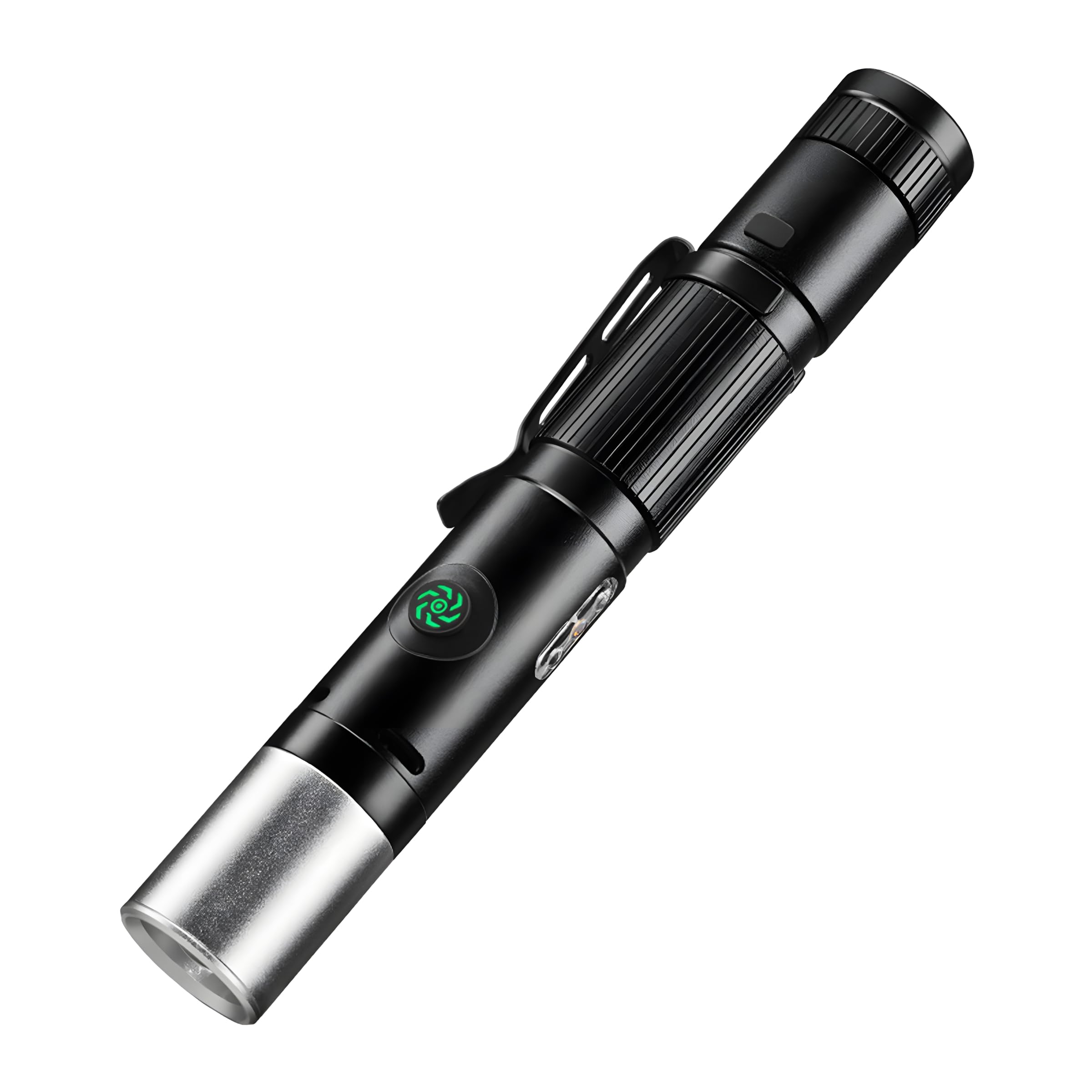 Pasiion Rechargeable Edc Pocket Flashlight-Small Led Flash Light With 500 Lumens, Zoomable Usb-C Charging Edc Light, Multi-Color Side Lights, Emergency Alarm,Ipx5 Waterproof For Home, Camping And Emergencies
