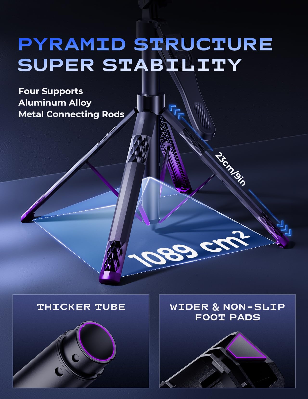 Dneximg Selfie Stick Phone Tripod - 72 Inch Tripod For Iphone With Wireless Remote, Strength Aluminum Alloy Phone Tripod Stand For Video Recording, Stable Iphone Tripod Compatible With Iphone/Android/Gopro