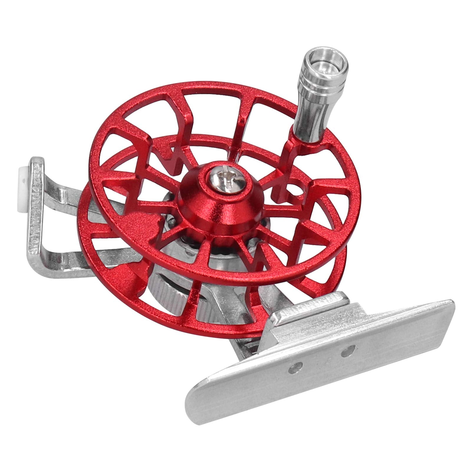 Crisis Fd50 Ice Fishing Wheel, Right-Handed Spinning Reel, 2.1In, Red
