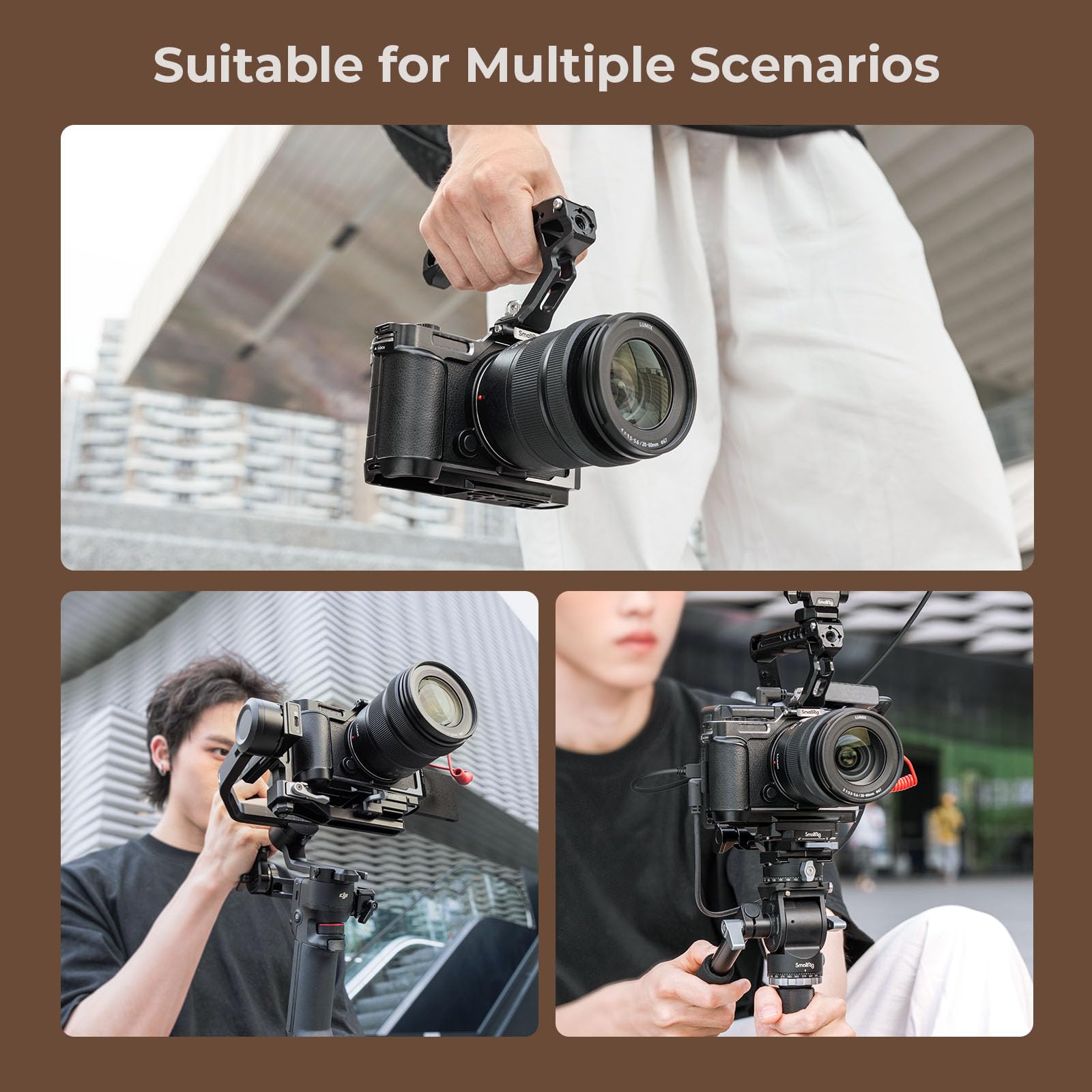 Smallrig Cage For Panasonic Lumix S9, Aluminum Alloy Full Cage, With Quick Release Plate For Arca-Swiss And Cold Shoe Mount For Microphone And Light, With 1/4"-20 Threaded Holes - 4515