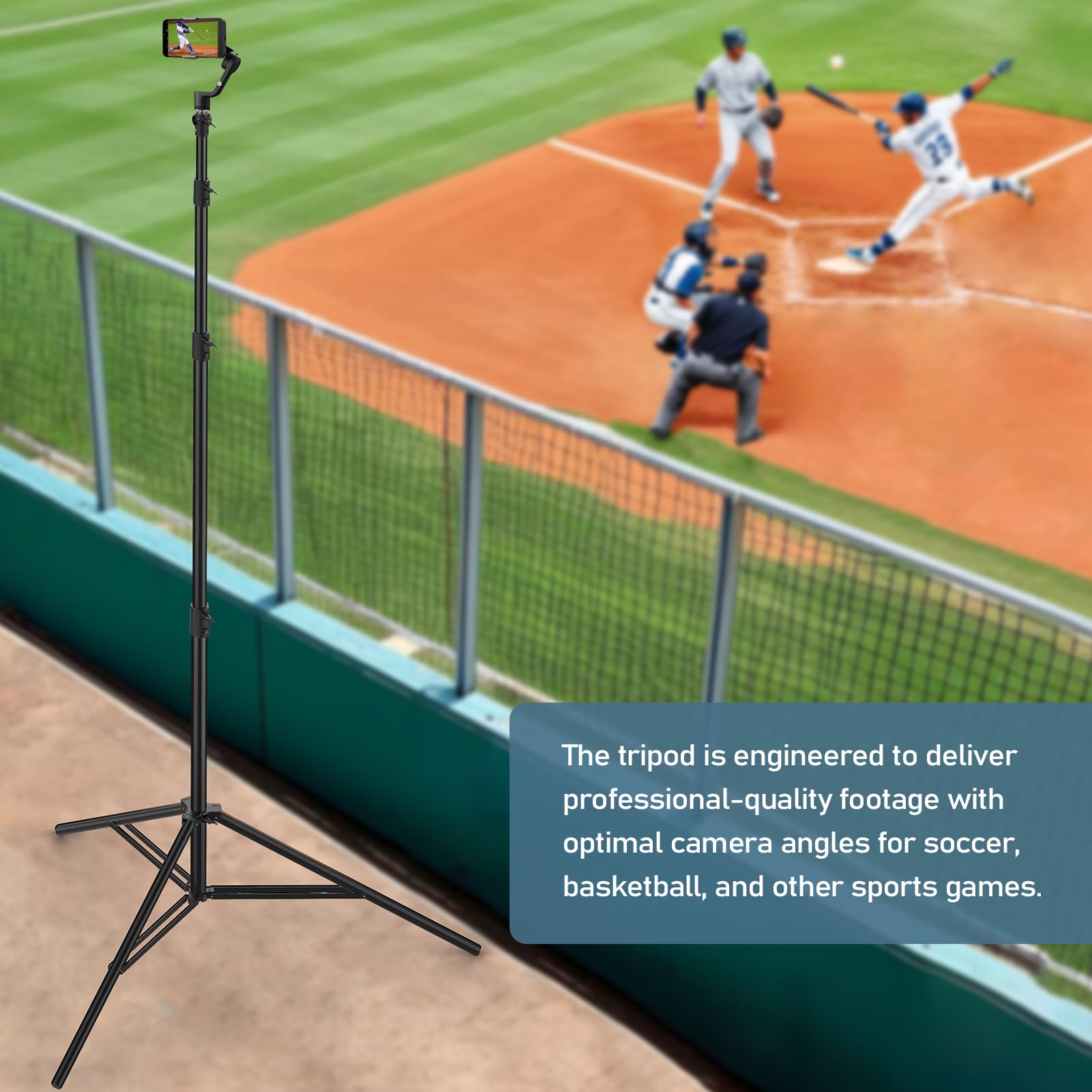 Sdfghj 13.1' Heavy Duty Light Stand Photography, 157.2In/4M/400Cm Adjustable Metal Professional Sky High Tripod With Built-In Spring Cushion With 1/4"& 3/8" Screw Adapter Compatible With Most Cameras