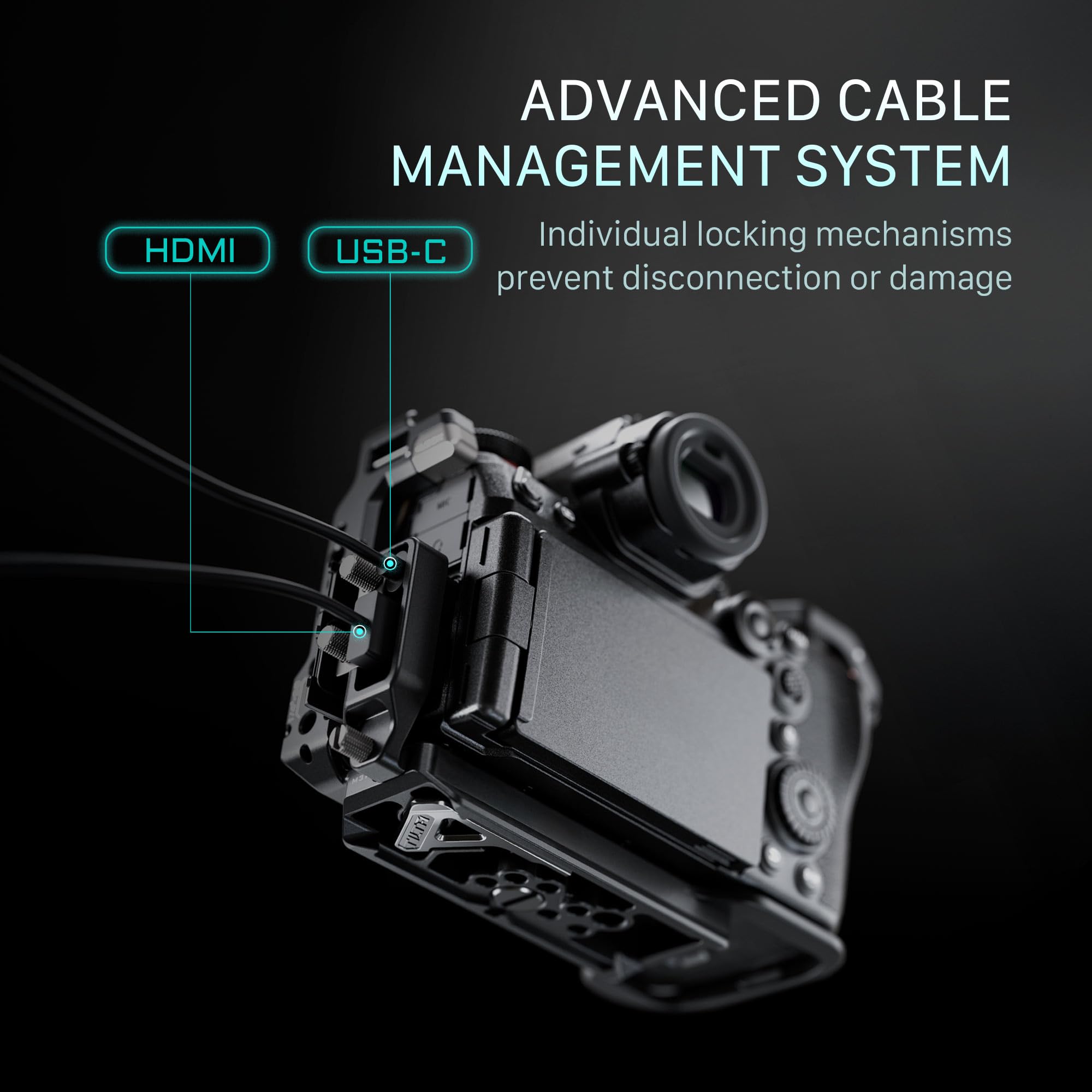 Tilta Full Camera Cage Compatible With Panasonic S1R Ii, S1 Ii, S1 Iie, S5 Ii, S5 Iix & G9 Ii – Black  Hdmi/Usb-C Clamp, Cold Shoe, 1/4"-20 & 3/8"-16 Threads  Slotted & Allen Key Included