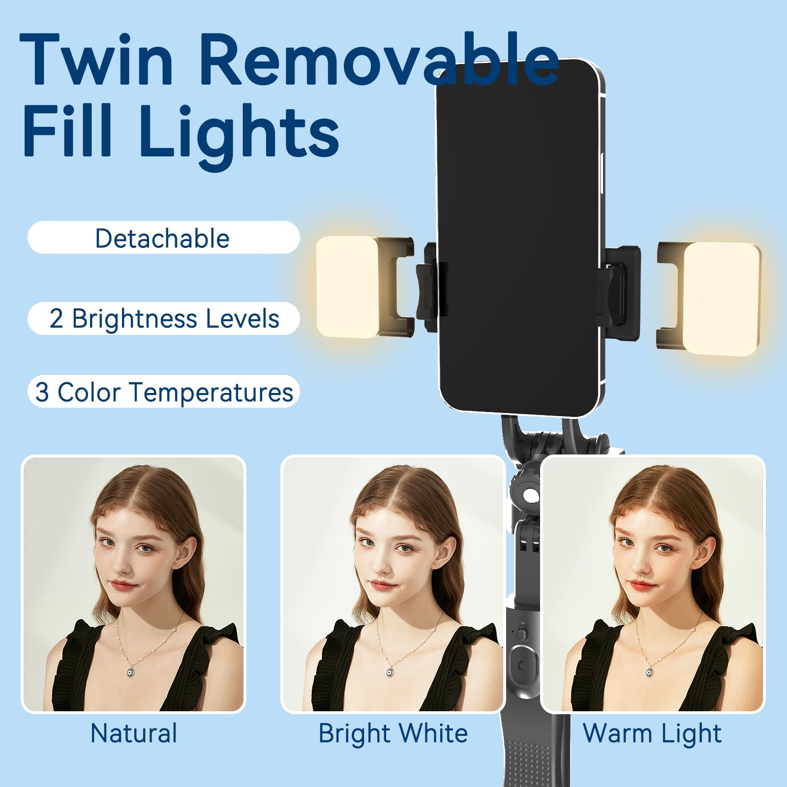 Giecy 60" Tripod & Selfie Stick For Iphone, Phone Tripod Stand With Wireless Remote And Led Fill Light, Portable Selfie Stick Tripod Compatible With Iphone Android Phone, Camera, Gopro (60")