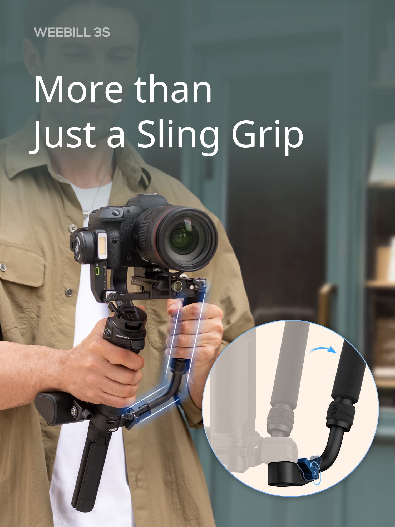 Zhiyun Weebill 3S Combo Gimbal Stabilizer For Dslr And Mirrorless Camera Canon/Nikon/Sony/Panasonic/Fujifilm, Native Vertical Shooting,Extendable Sling Grip