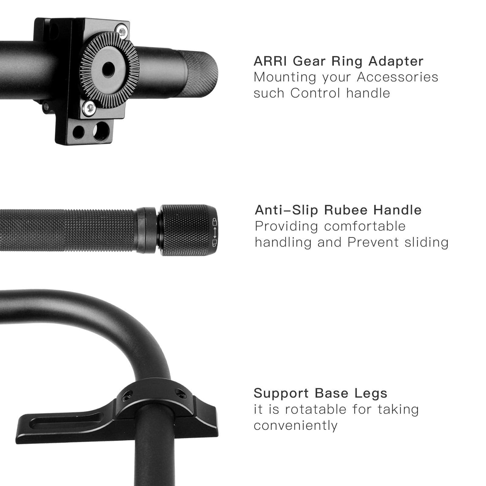 Df Digitalfoto Dual Handle Ring For Dji Rs 2 / Rsc 2 Gimbal,Magic X Handheld Ring Accessories Compatiable With Dji Ronin S/Sc Moza Air 2 Camera Gimbal