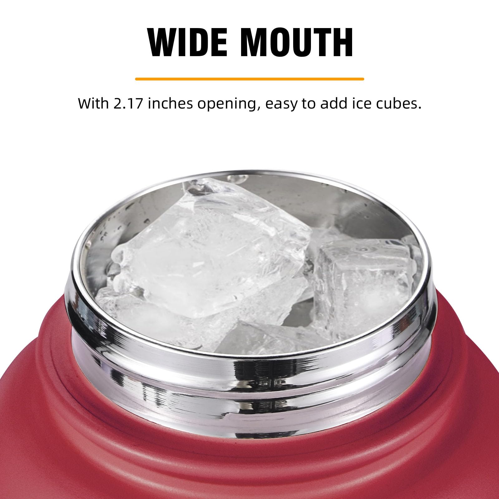 Colorsub 32Oz Insulated Water Bottle With 2 Lids (Straw Chug And Handle Lid), Stainless Steel