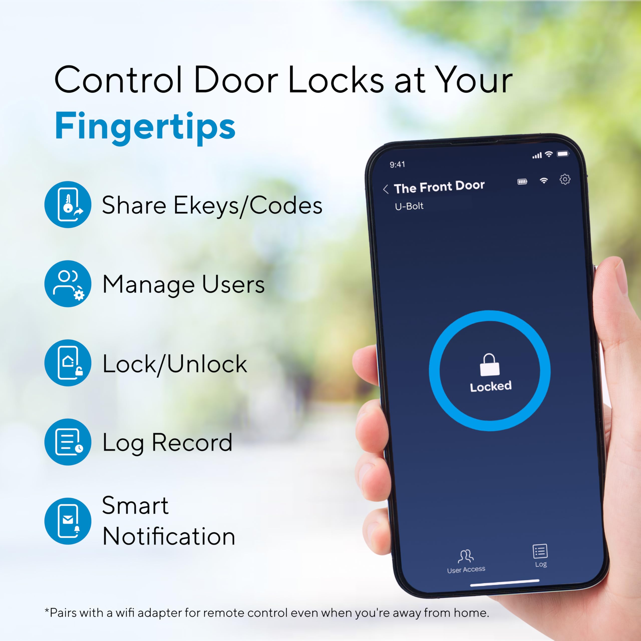 Ultraloq U-Bolt Smart Lock, 5-In-1 Keyless Entry Door Lock With App Control, Keypad Deadbolt, Auto Unlock, Auto Lock, Smart Door Lock, Smart Locks For Front Door, Ansi Grade 1, Black