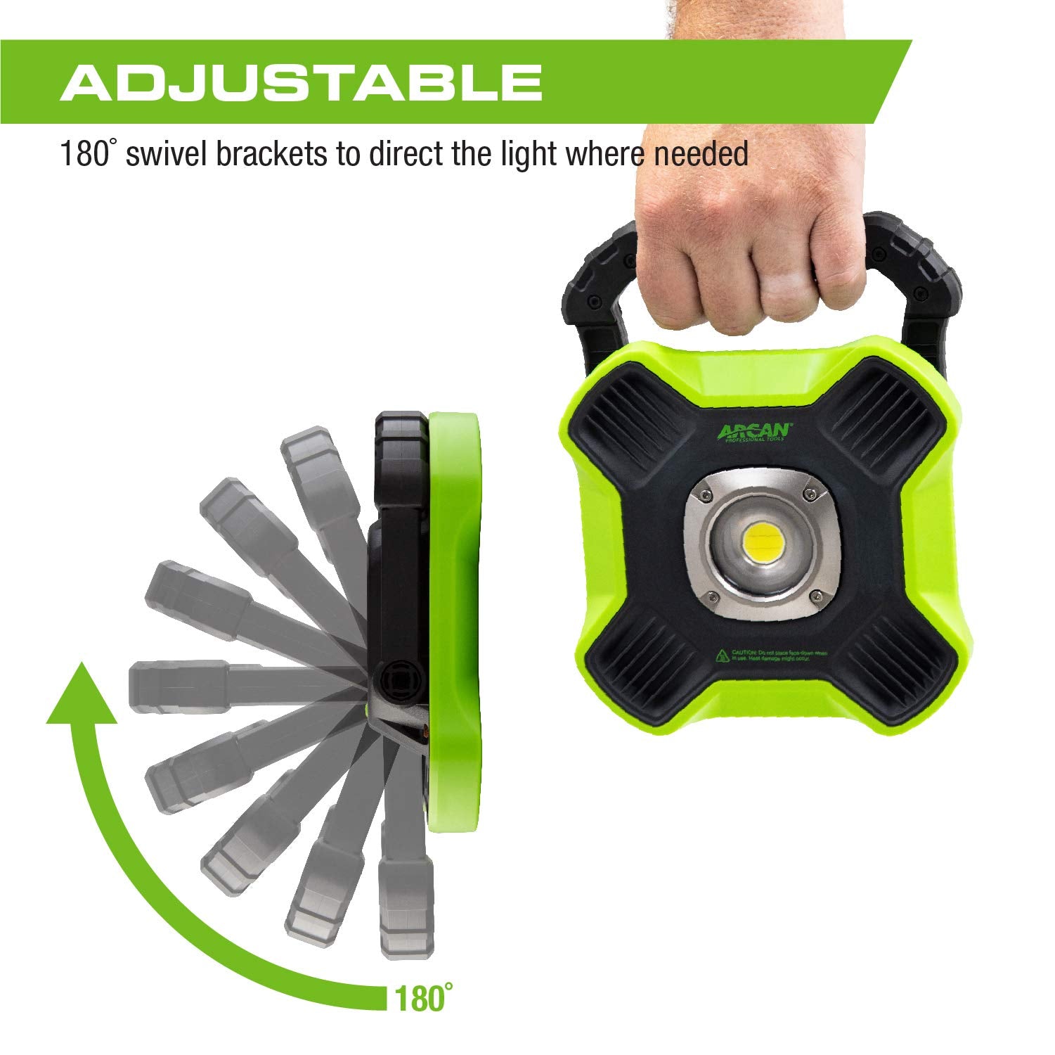 Arcan 3000 Lm Mega Rechargeable Multi-Purpose Flood Light With Usb Port (Almegafl)