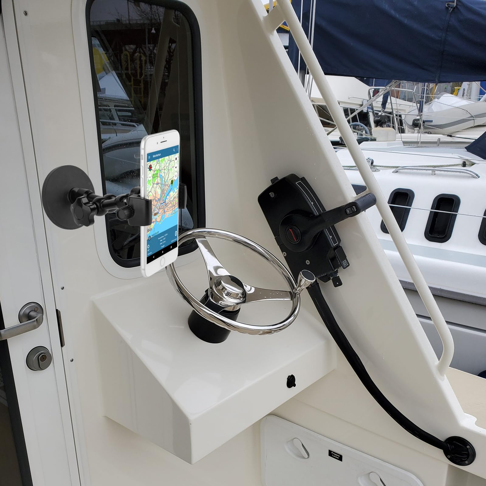 Mippko Magnetic Phone Holder,Heavy Duty Phone Mount For Truck/Tractor/Forklift/Boat/Motor Vehicles,Fit 3.57.5" Iphone/Nexus/Smartphone,360°Adjustable Arm 3.46" Magnetic Base