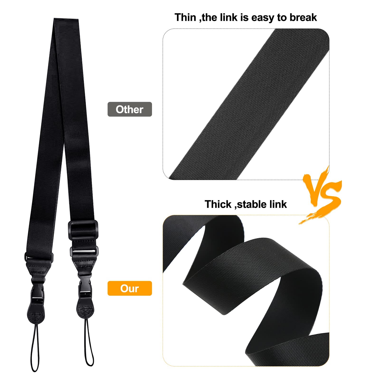 Mingqieven 4 Pack Adjustable Shoulder Straps, Thickened Ipad Straps Comfortable Nylon Camera Neck Strap Shoulder Strap Replacement For Ipad Camera Binocular Phone Case Messenger Crossbody Laptop