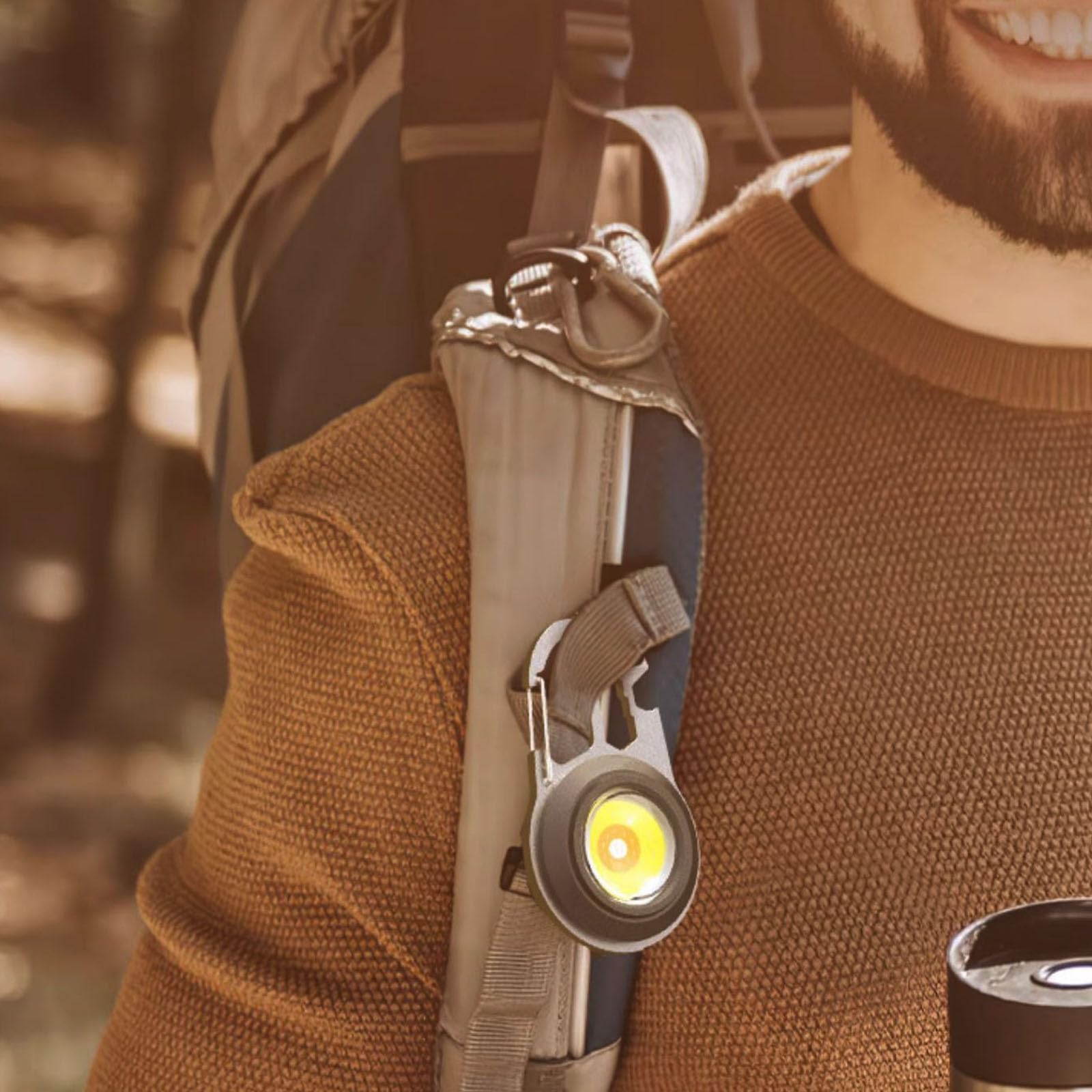 Saint Light Multifunctional Mini Led Light With Handheld Tripod, 1000 Lumens Bright, Rechargeable & Water Resistant, 7 Light Modes, For Backpack, Camping, Hiking, Emergency And Car Uses