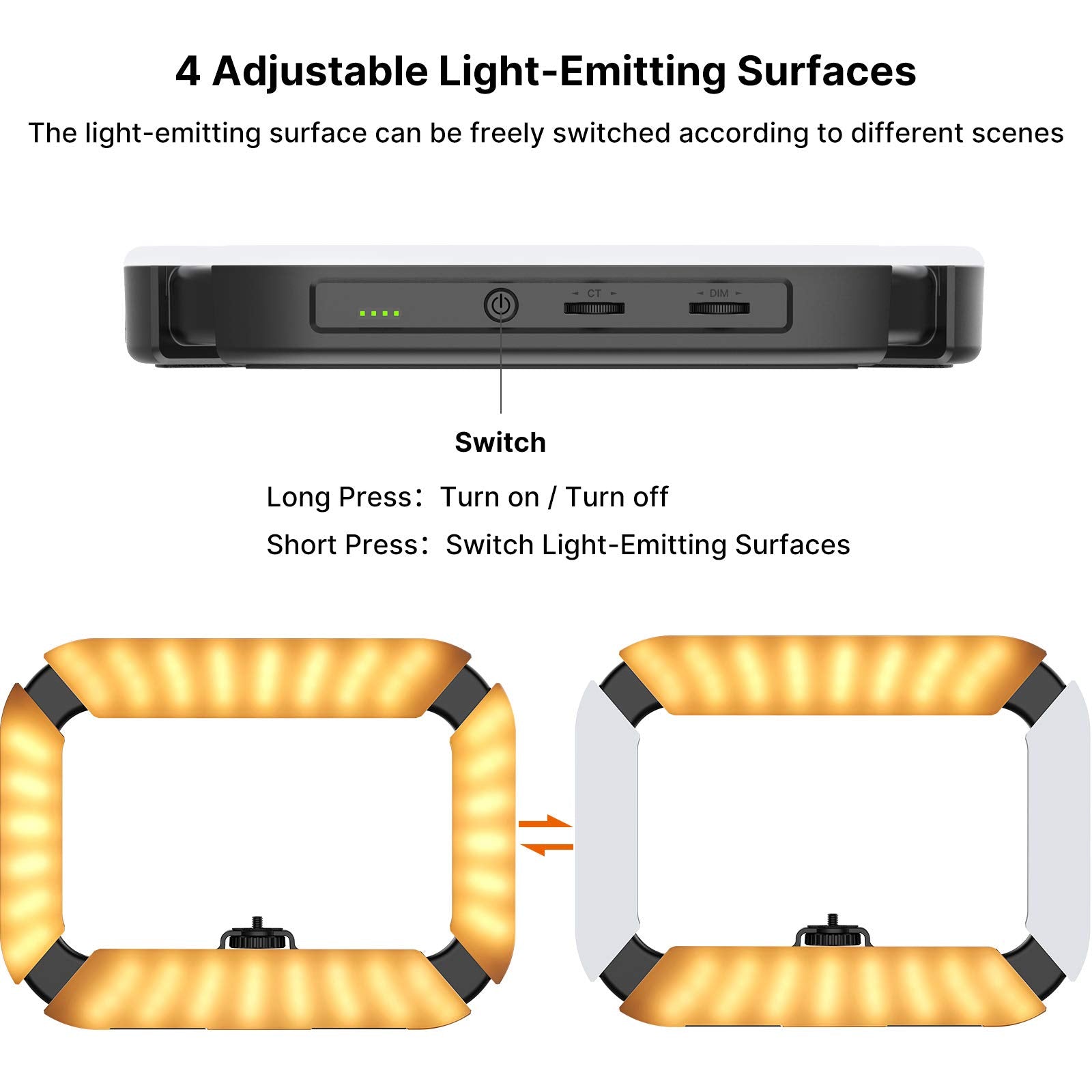 Ulanzi Smartphone Video Rig With Light, Cell Phone Handheld Stabilizer With Ring Light 8500K Selfie Light For Filmaking Live Steam Tiktok Youtube Video Recording, With 8000Mah Build-In Battery