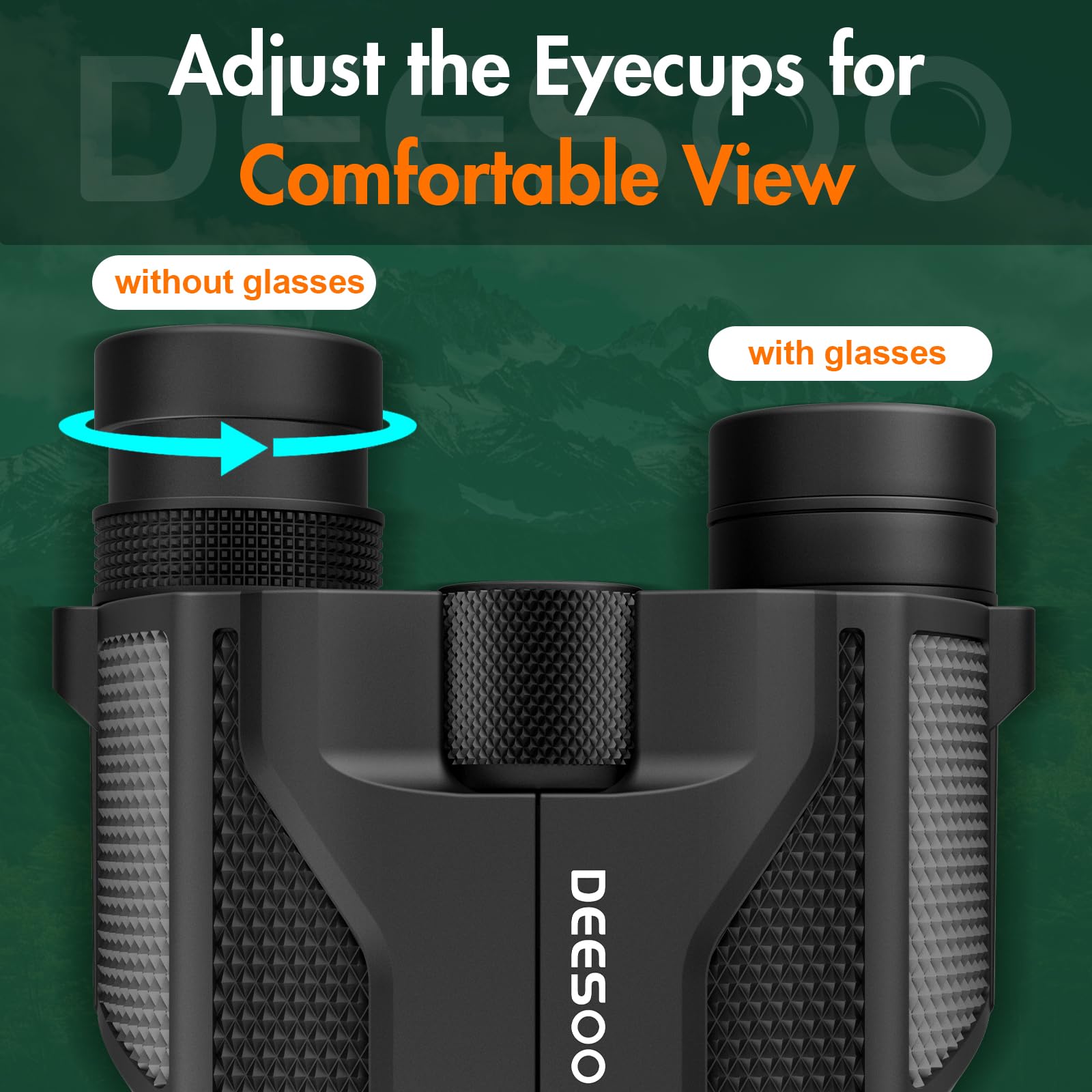 Deesoo Compact Binoculars For Adults High Powered - 20X25 Mini Small Binocular For Kids - Low Light Vision Binoculars For Bird Watching Travel Concert Hunting Hiking