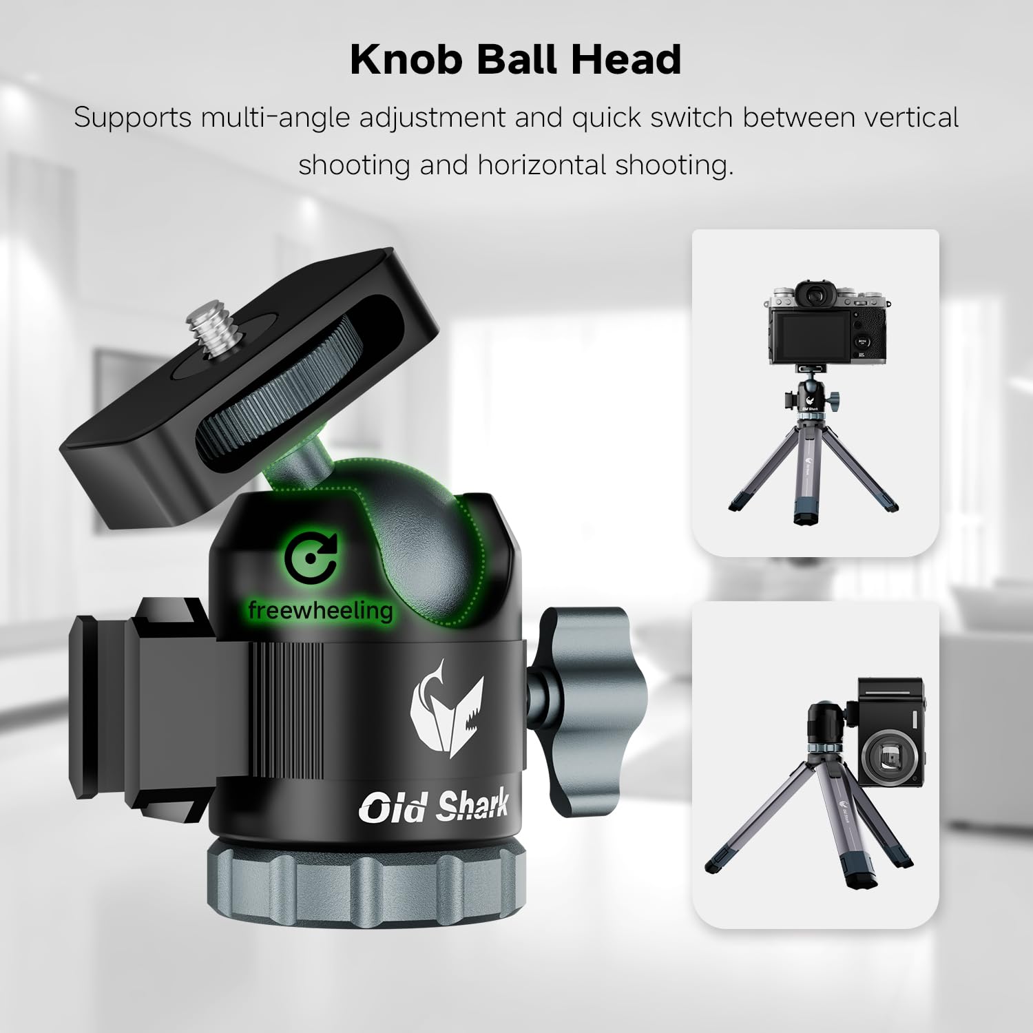Oldshark Portable Mini Tripod For Camera, Extendable Aluminum Alloy Table Tripod With 360 Ball Head, Phone Holder, Supports Dslr Cameras, Projectors, Load Up To 11Lbs/5Kg