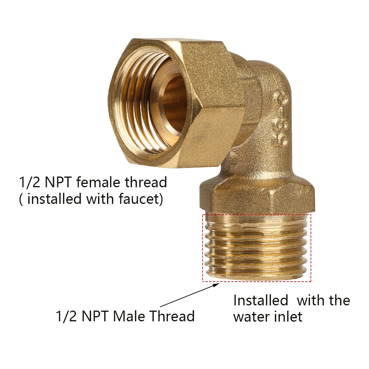 Abboraunt Wall Mount Faucet Installation Kit, Faucet Mounting Kit For Commercial Kitchen Faucet Backsplash Mount Connector Adapter Set On Stainless Steel Compartment Prep & Utility Sink