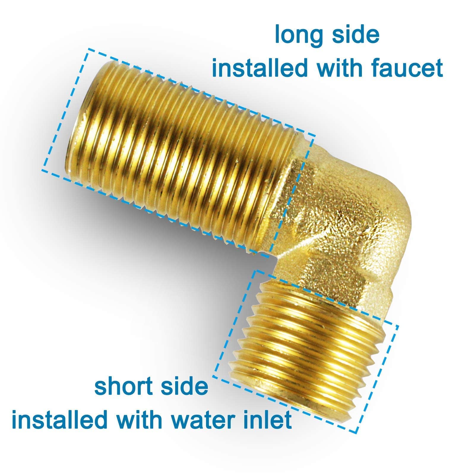 Agahpay Installation Kit For Wall Mount Commercial Kitchen Sink Faucet, Backsplash Mounted Kit Sink Faucet Connector Adapter Set For Stainless Steel Commercial Kitchen Utility Sink, G1/2, Solid Brass