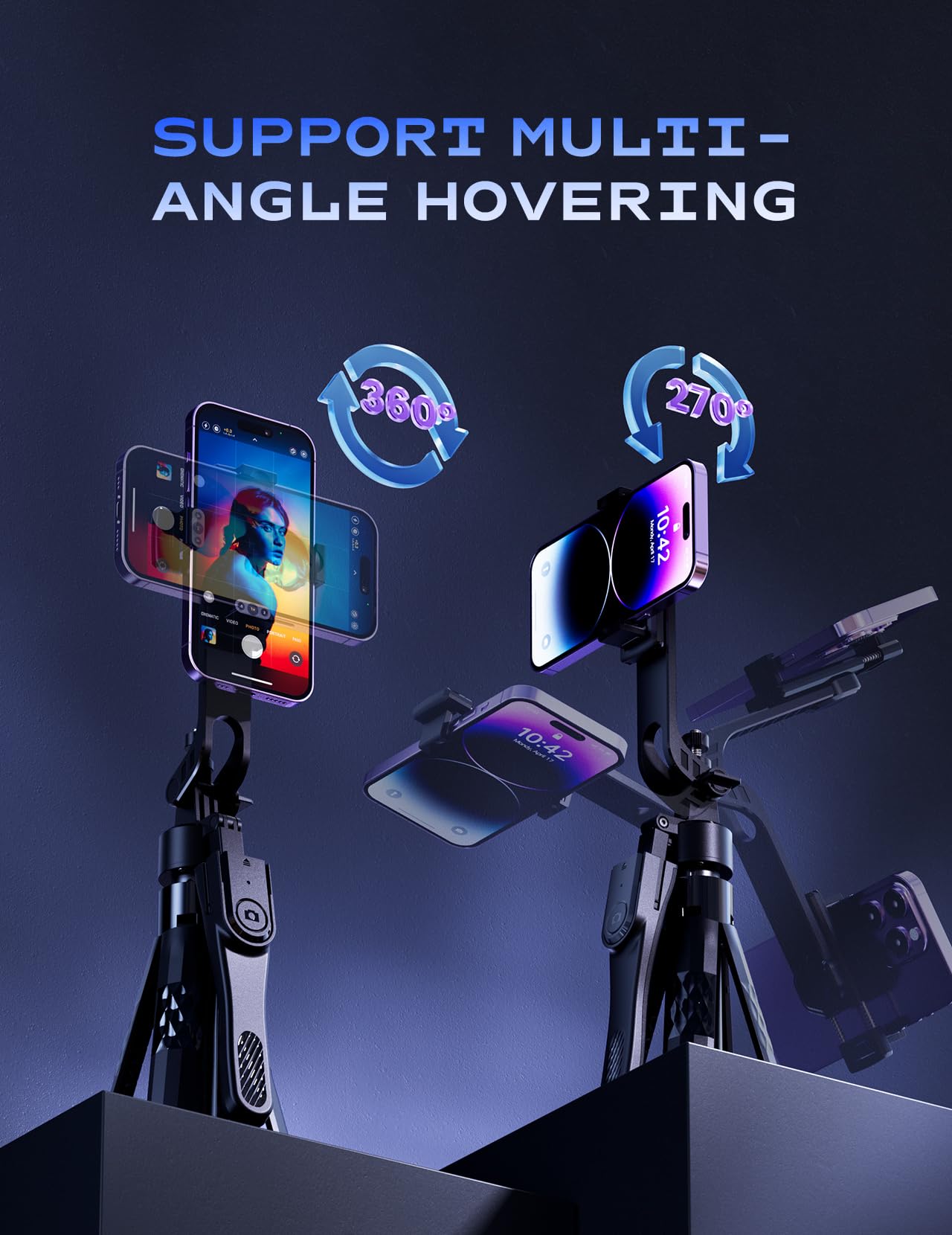 Dneximg Selfie Stick Phone Tripod - 72 Inch Tripod For Iphone With Wireless Remote, Strength Aluminum Alloy Phone Tripod Stand For Video Recording, Stable Iphone Tripod Compatible With Iphone/Android/Gopro