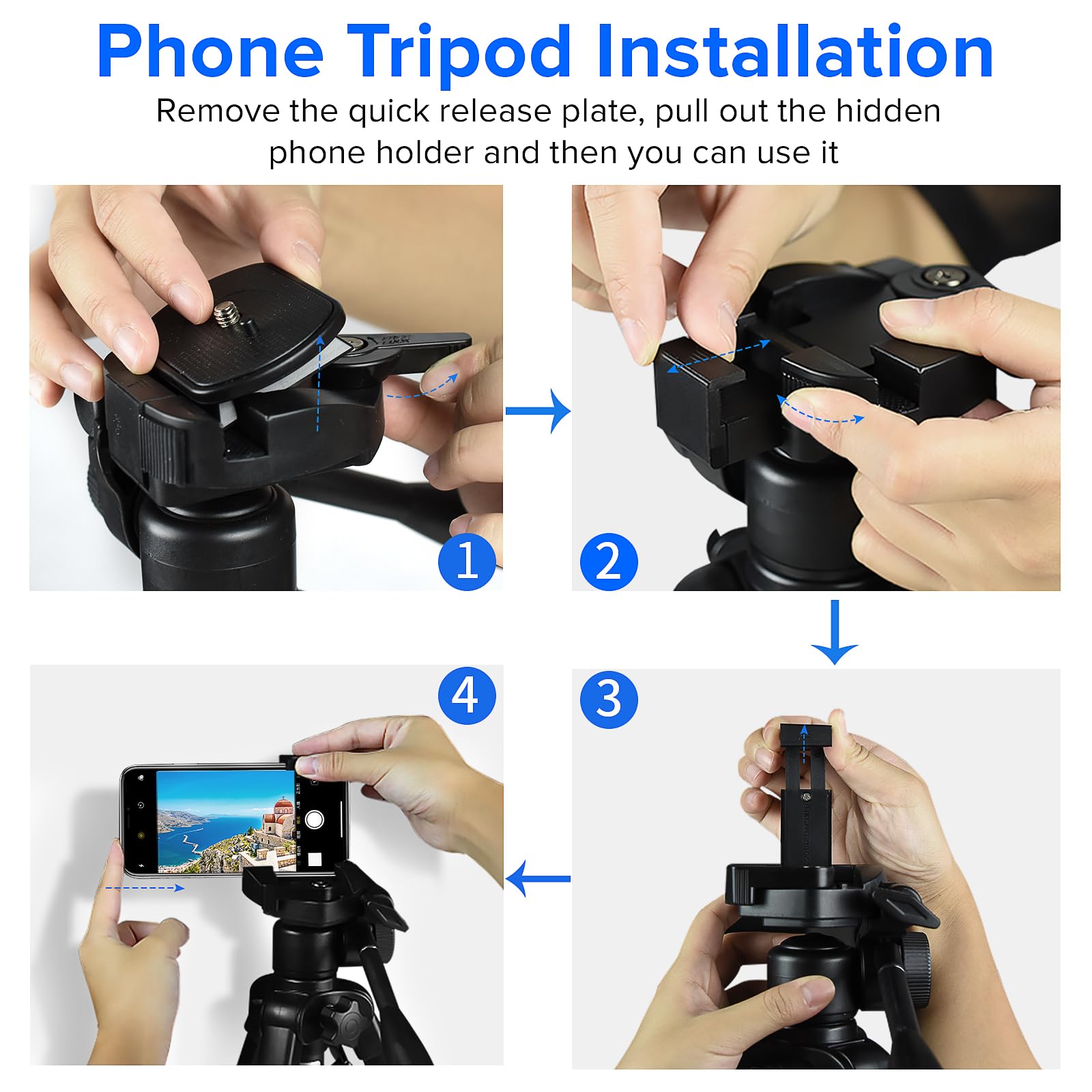 Nianyiso Camera Tripod For Camera, 66.7 Inch Patented 3-Way Rotating Portable Cameras Stand Professional Travel Phone Camera Mount Monopod For Cameras, Smartphones, Suitable For Various Live Vlogging