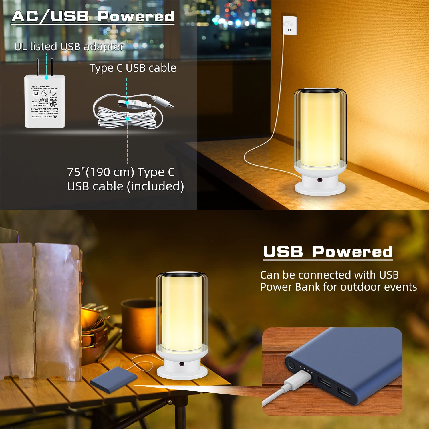 Bigmonat Bedside Table Lamp Kids With Remote, Color Changing Desktop Led Light With Timer Setting, Dimmable Rgb Night Light,Warm White Light Nightstand Lamp For Bedroom,Living Room(White-1Pack)