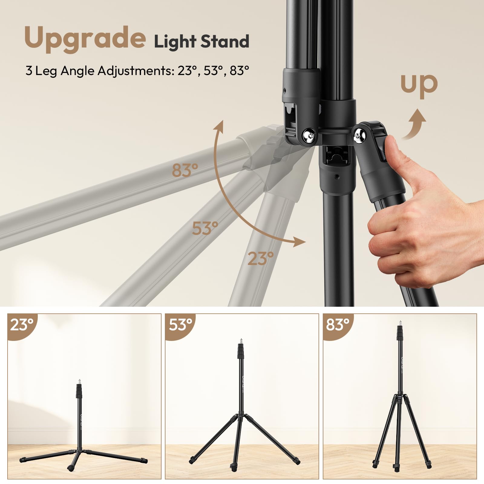 Ulanzi T270 Light Stand - 8.8Ft/270Cm Adjustable Photography Light Stand Tripod, Aluminum Portable Studio Lighting Stand For Softbox, Led Video Light, Reflector, Strobe, Photo Video Photography