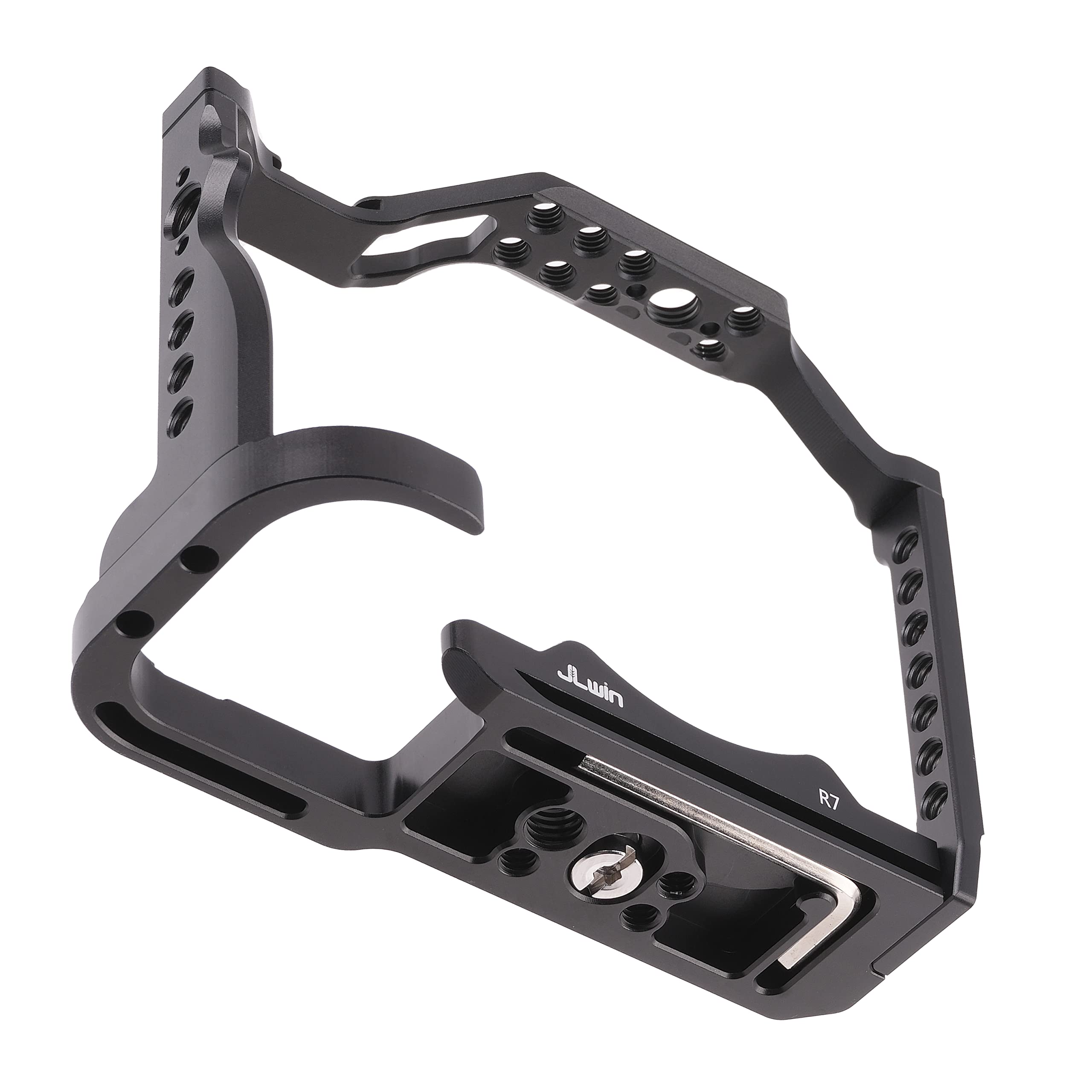 Fotga Alloy Aluminum Camera Cage Bracket Stabilizer + Top Handle For Canon Eos R7 Dslr Camera Video Film Making Compatible With Arca Swiss Tripod Ball Head Clamp