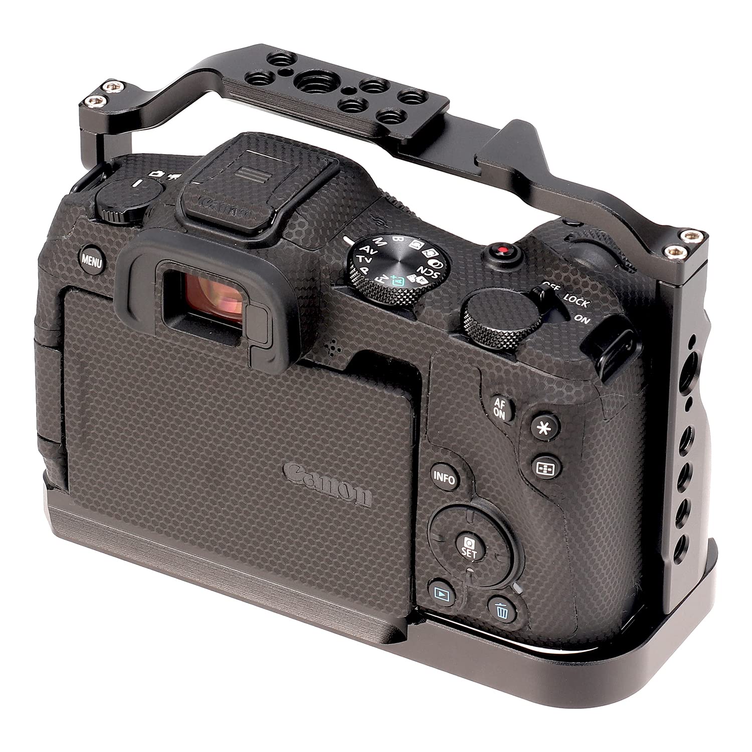Jlwin R8 Cage For Canon R8 Camera With Quick Release Plate For Arca-Swiss,1/4" & 3/8" Screw Holes And Cold Shoe Mount For Accessories