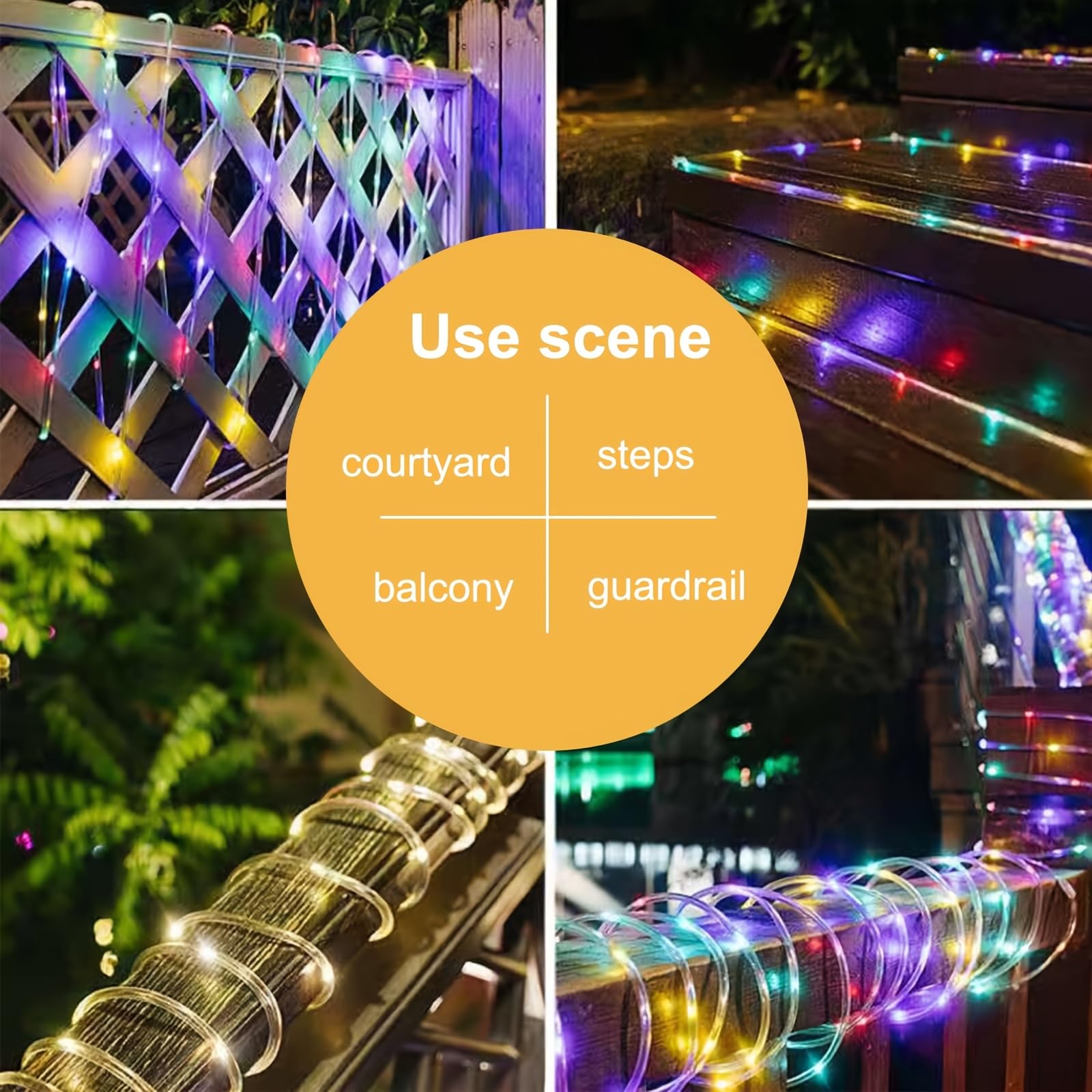Igni 72Ft Solar 200 Led Rope Lights, Ip65 Waterproof Solar Powered Fairy Lights 8 Mode Led Lights, Christmas For Garden Yard Party Christmas Holiday Tree Decoration (Cold White)