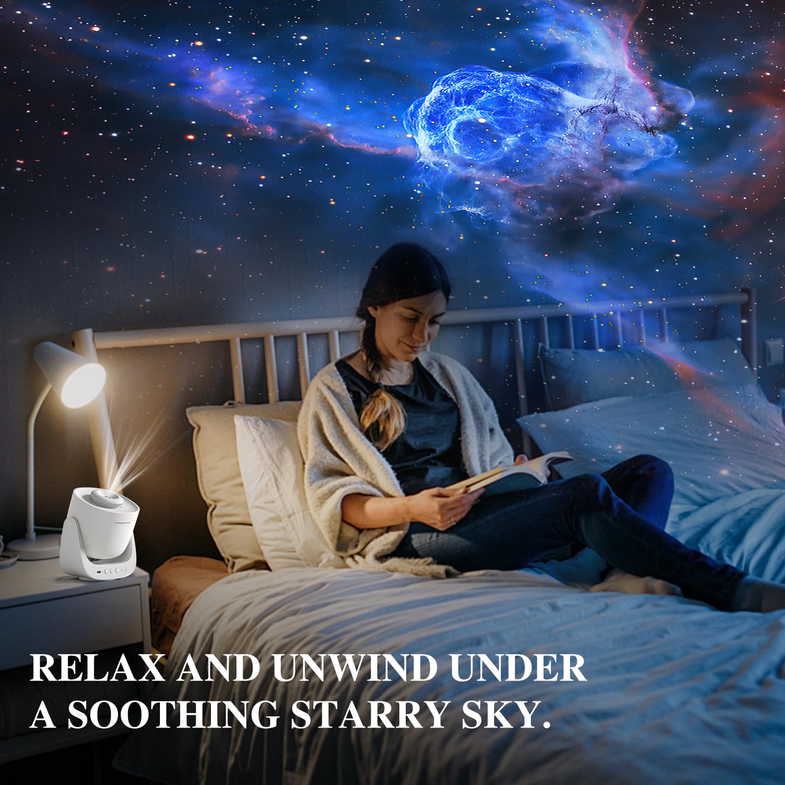 Orzorz Star Projector, Galaxy Night Light, Home Planetarium Projector With Rechargeable Battery, Sky Light Living Room Decor, Real Starry Nebula, Planet Presentation For Kids, Teen Girls, Adults