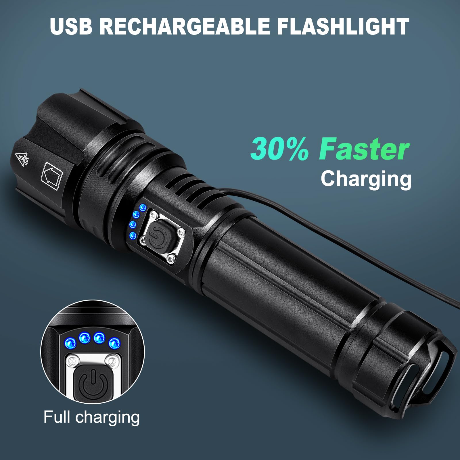 Sigoobal Rechargeable Flashlights High Lumens, 990,000 Lumens Brightest Flashlight, 5 Modes Super Bright Led Flashlight, 12H Running Time, Handheld Flashlights For Home/Camping, Flash Light Ipx6 Waterproof