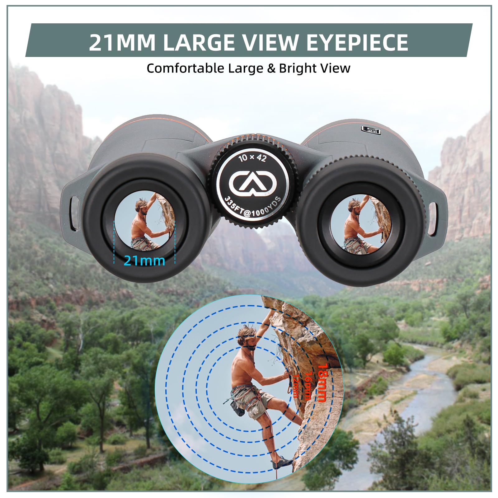 Three Triping 10X42 Ed Binoculars For Adults High Powered With Phone Adapter, Waterproof Binoculars With Ed Lenses, Super Bright Clear For Bird Watching, Hiking, Cruise Ship, Wildlife Viewing And Outdoor Activities