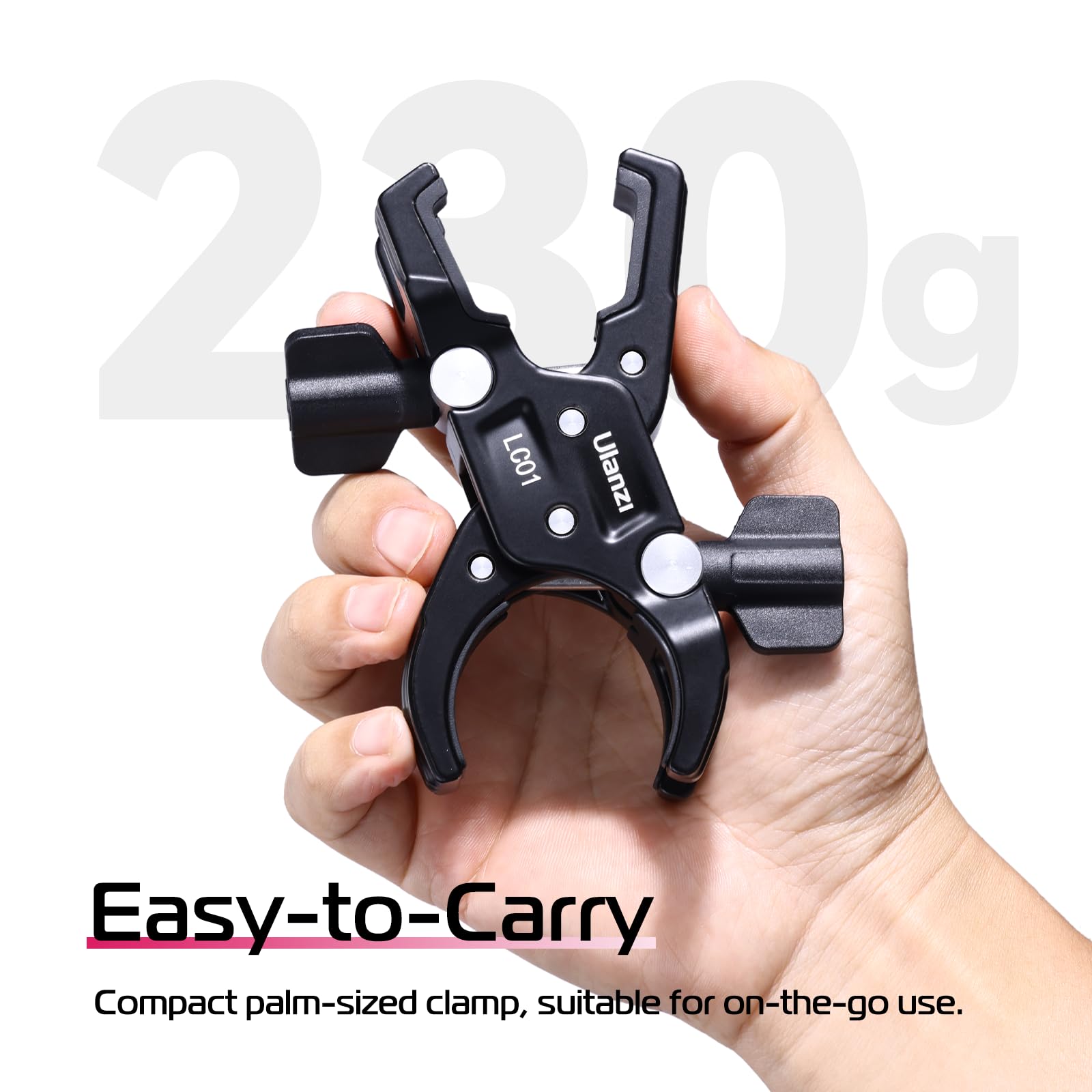 Ulanzi Super Clamp Mount For Light Stand Double Camera Clamp Mount Monitor Magic Arm Adapter Thread For Photo Studio, Photography Reflector, Cross Bars