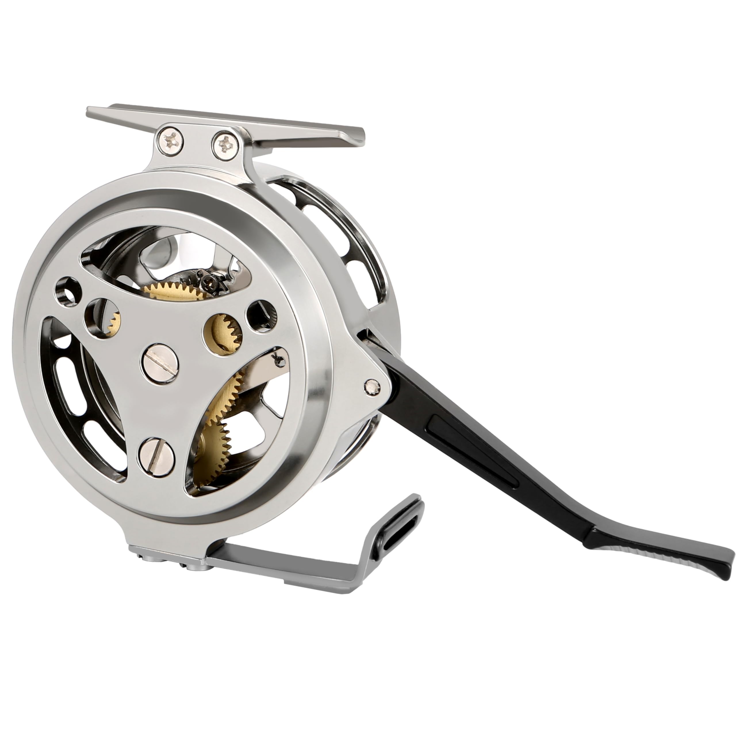 Bigchub Semi-Automatic Fly Fishing Reel, Quick Line Retrieval, Adjustable Drag, Quick Spool Removal, For Freshwater Lake Stream Pond Fishing, Cnc Machined Aluminum