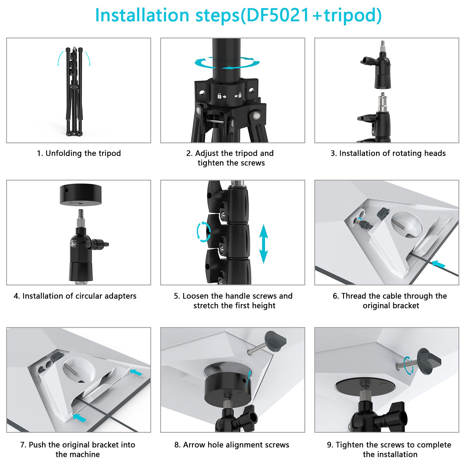 Koroao Starlink Mini Tripod Mount, Starlink Mini Adapter With 1/4'' Screw Mounting Tripod Stand, Adjustable Height 36-70In Starlink Mount, Pole Mounting Kit For Starlink Gen 4(V4) Standard Dish