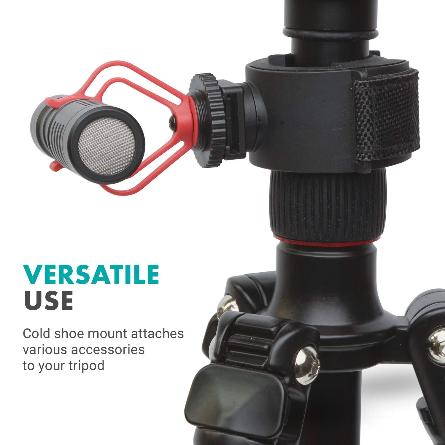 Sevenoak Adjustable Fastener Shoe Mount For Video Lights And Microphones - Attaches To Tripods, Stands Or Gimbal Stabilizers