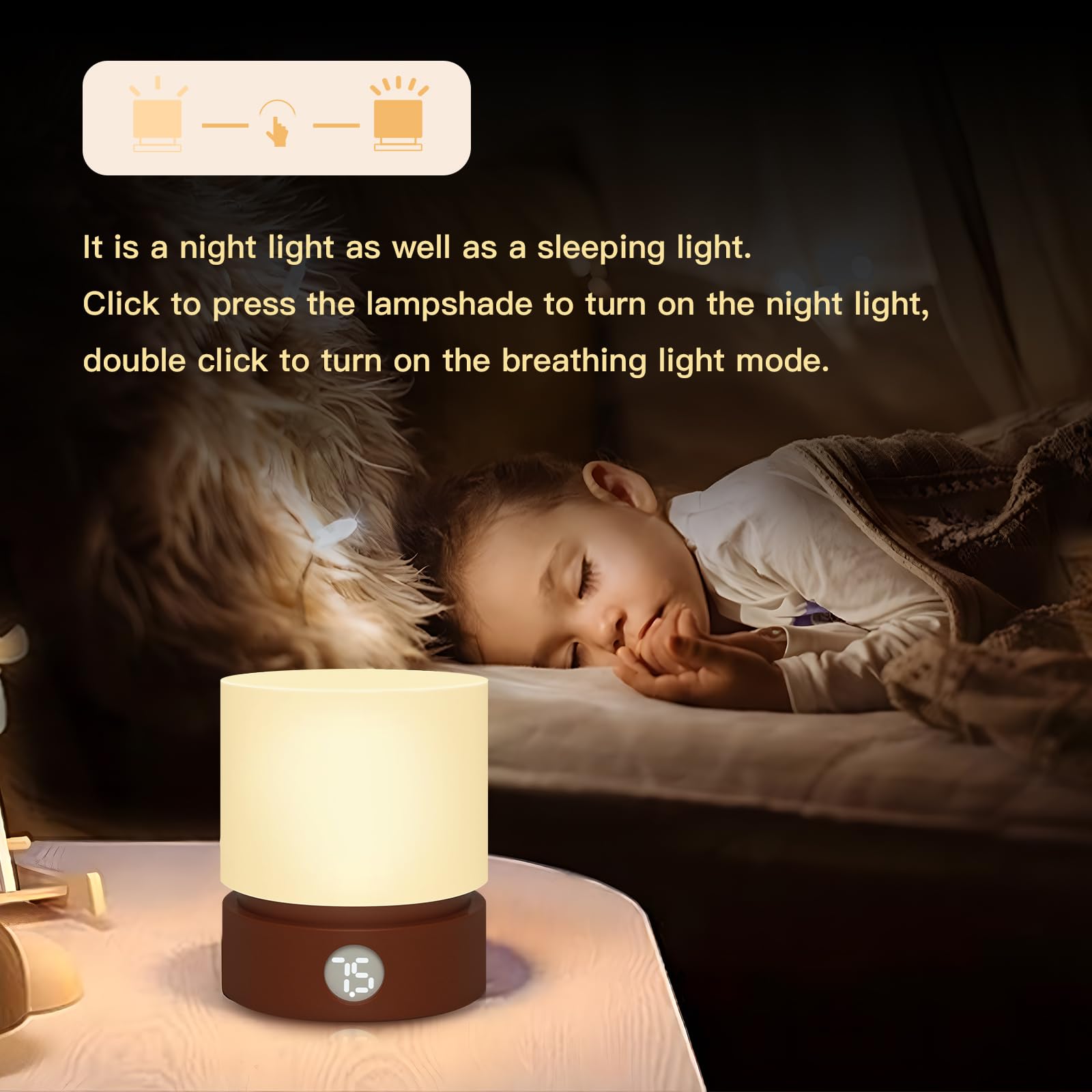 Mielukan Small Table Lamp, Portable Dimmable Night Light With Timer For Kids, 3000K Warm Led Light, Small Bedside Lamps For Bedroom Living Room Housewarming Valentine'S Day (Red)