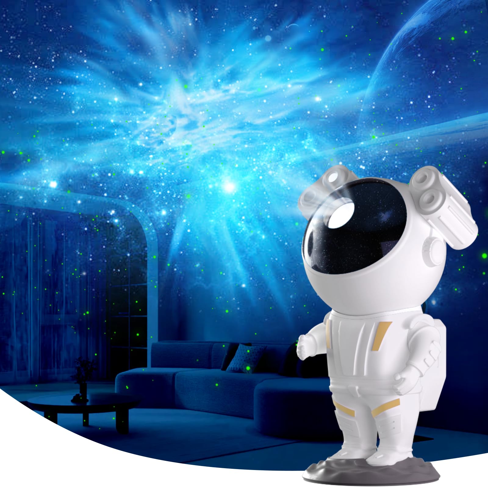 Kathluce Galaxy Projector, Tiktok Astronaut Nebula Night Lights, Remote Control Timing And 360°Rotation Magnetic Head,Star Lights For Bedroom,Gaming Room Decor