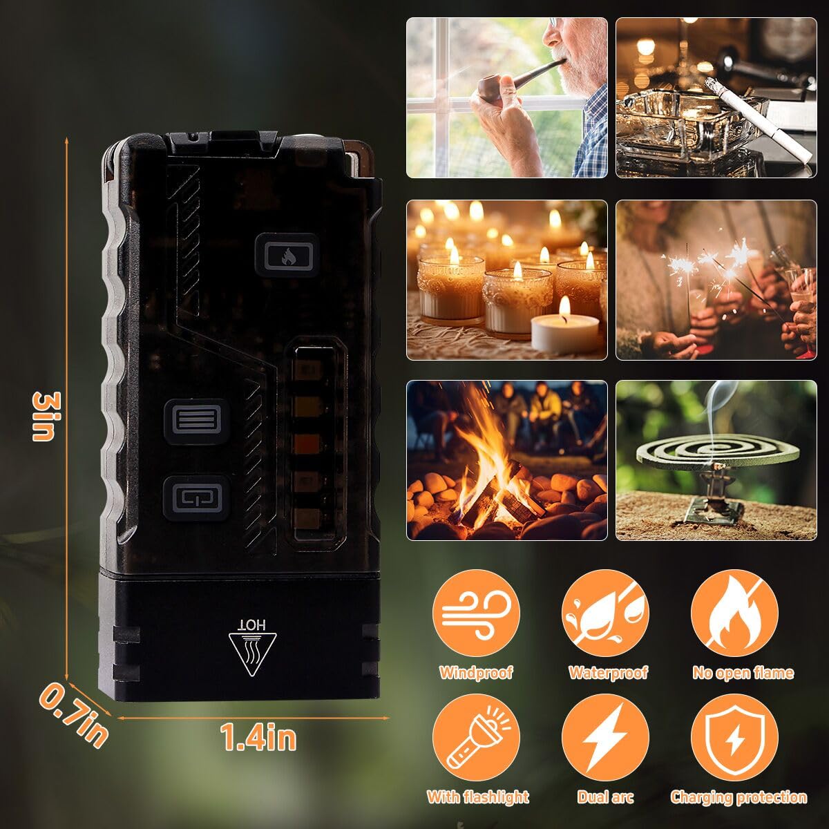 Itoncs Led Small Powerful Edc Flashlight With 365Nm Uv Light,13 Mode,Usb C Rechargeable 1000 Lm Mini Pocket Keychain Flash Light With Clip,Ip67,Magnetic,Lanyard,Buzzer,Arc Lighter For Camping Hiking Gear